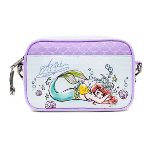 Disney Bag, Cross Body, The Little Mermaid Ariel Sebastian and Flounder Poses, Vegan Leather