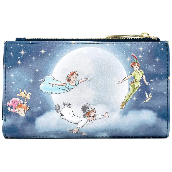 Disney Mini Backpack Wallet Set Peter Pan Glow in the Dark Stars Loungefly
