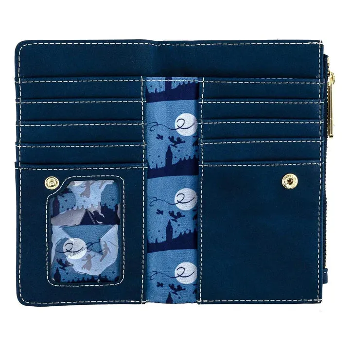 Disney Mini Backpack Wallet Set Peter Pan Glow in the Dark Stars Loungefly