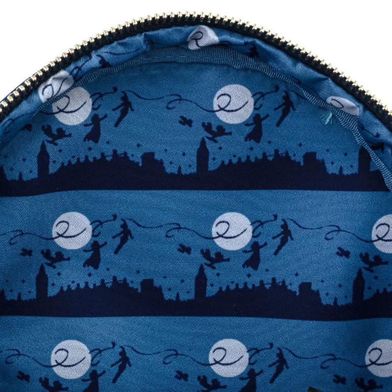 Disney Mini Backpack Wallet Set Peter Pan Glow in the Dark Stars Loungefly