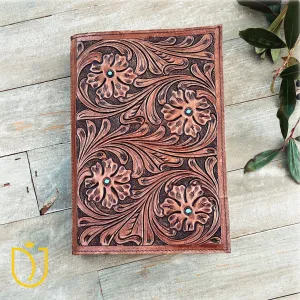 Divine Hand Tooled Leather Bible Cover