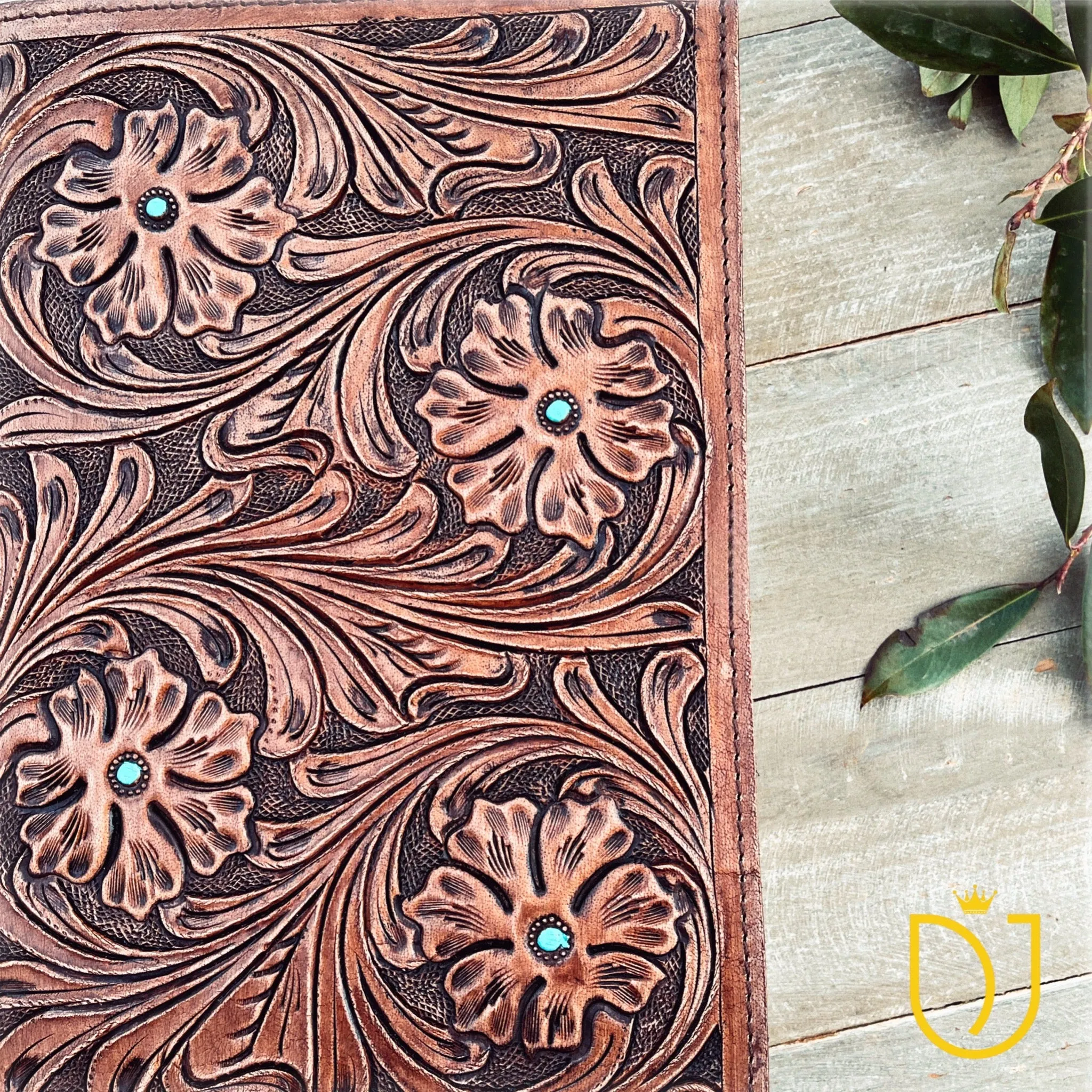 Divine Hand Tooled Leather Bible Cover