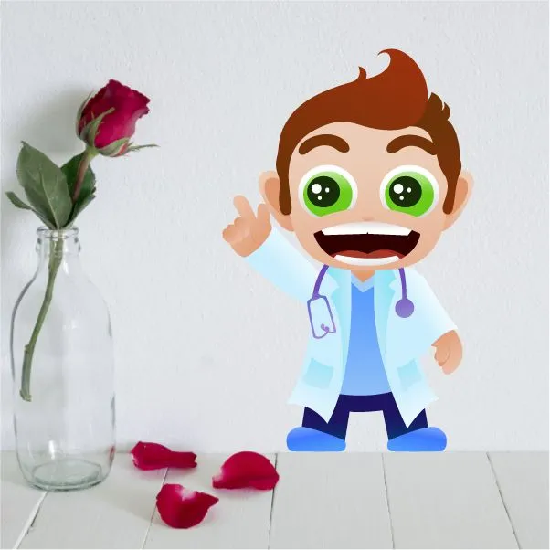 Doctor Pointing Sticker