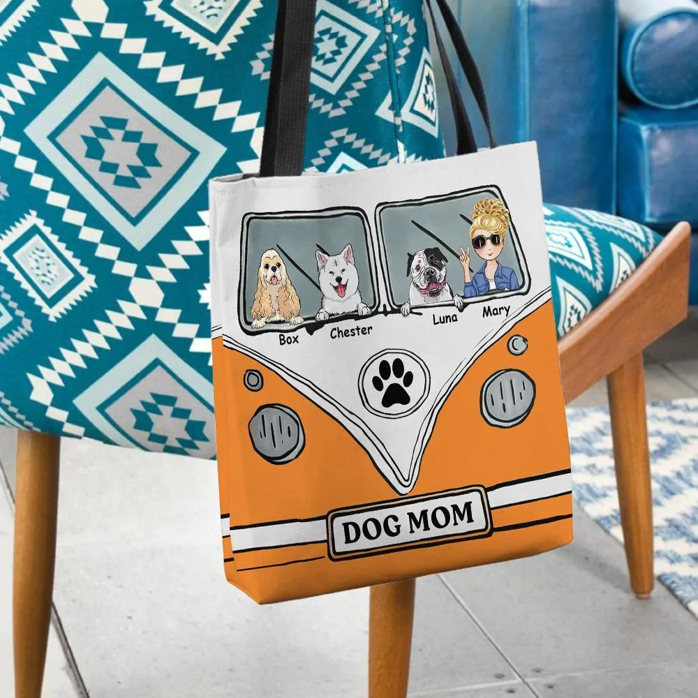 Dog Custom Tote Bag VW Dog Mom Personalized Gift
