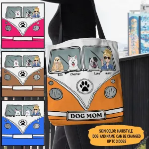 Dog Custom Tote Bag VW Dog Mom Personalized Gift