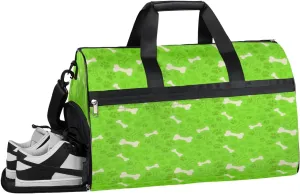 Dog Print Funny Gym Duffle Bag for Women Men 35L Sports Bags Cute Travel Duffel with Shoe Compartment Large Weekender Overnight
