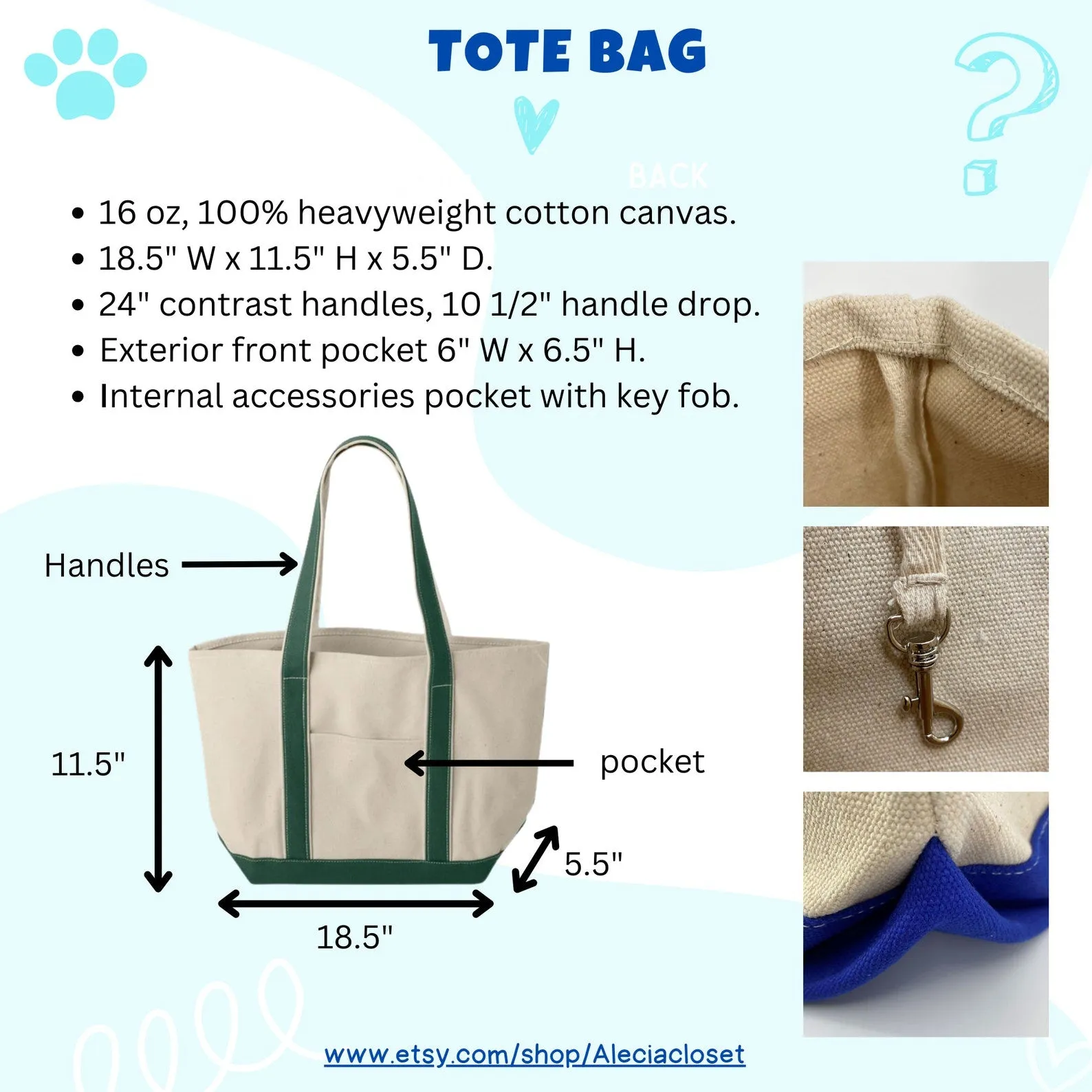 Dog Tote Bag, Golden Tote Bag, Personalized Embroidered Tote Bag, Dog Mom Bag, Pet Memorial Gift, Unique Gifts For Dog Lovers