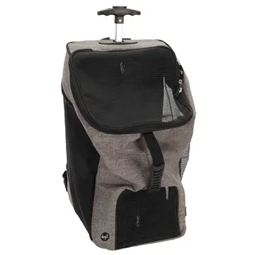 Dogit Explorer Soft Carrier 2-in-1 Wheeled Carrier-Backpack - Gray