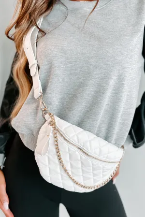 Downtown Adventures Quilted Bum Bag (White)