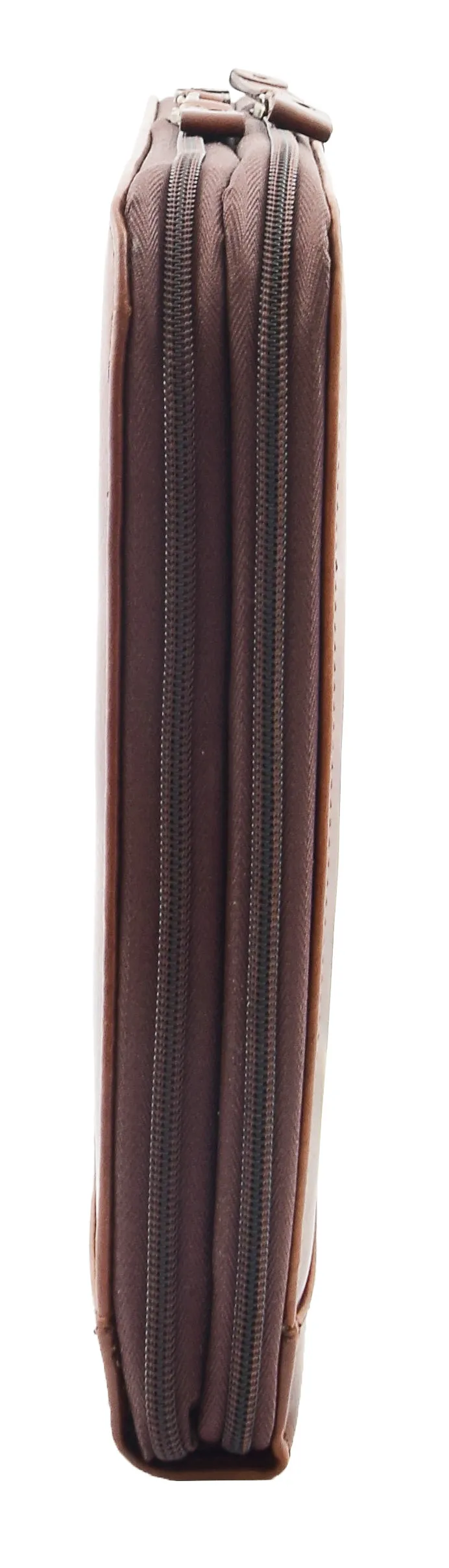 DR293 Real Leather Portfolio Case A4 Document Holder Brown
