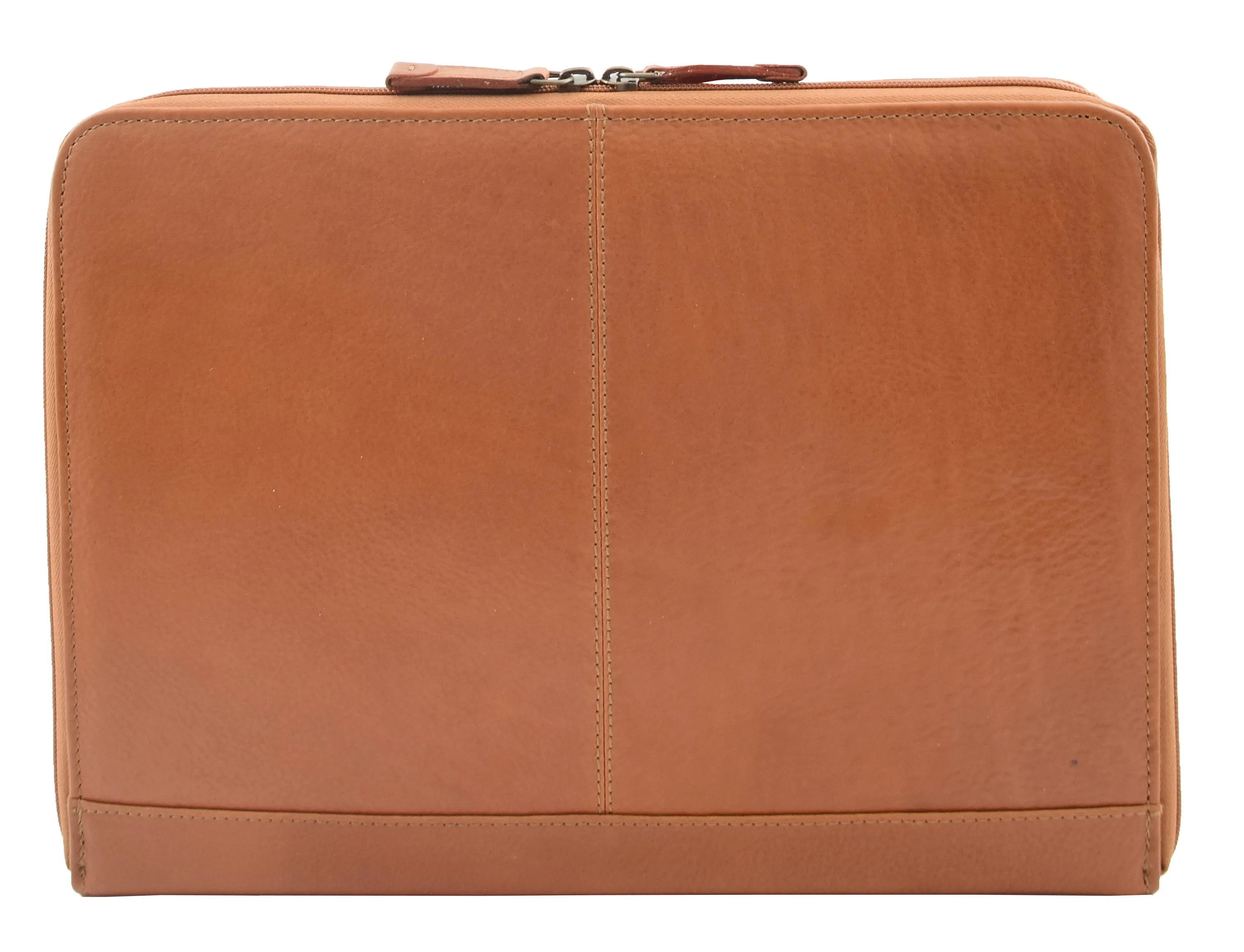 DR293 Real Leather Portfolio Case A4 Document Holder Tan
