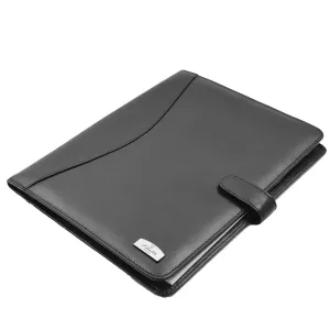 DR481 Genuine Leather Portfolio Case A4 Size Black