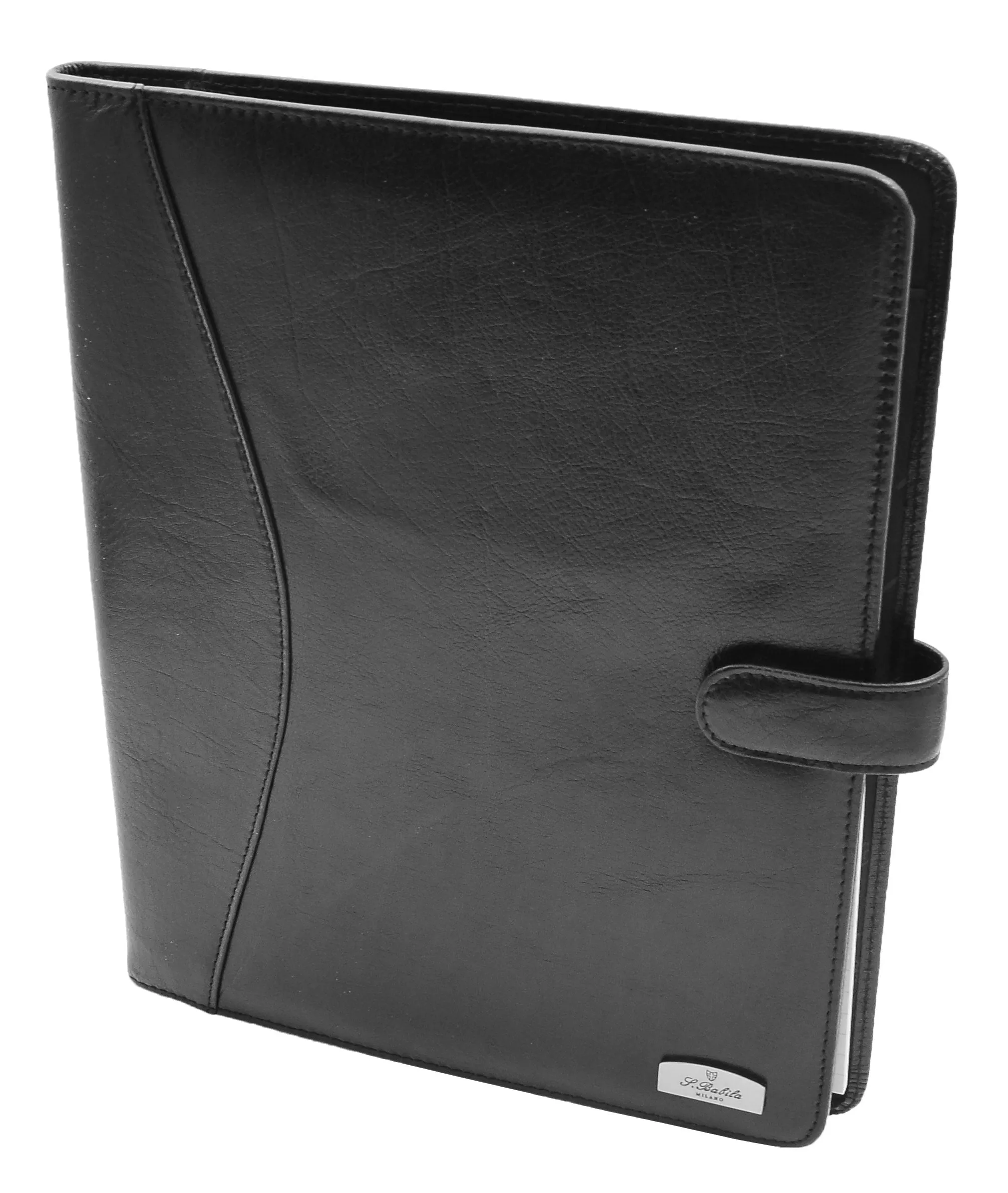 DR481 Genuine Leather Portfolio Case A4 Size Black