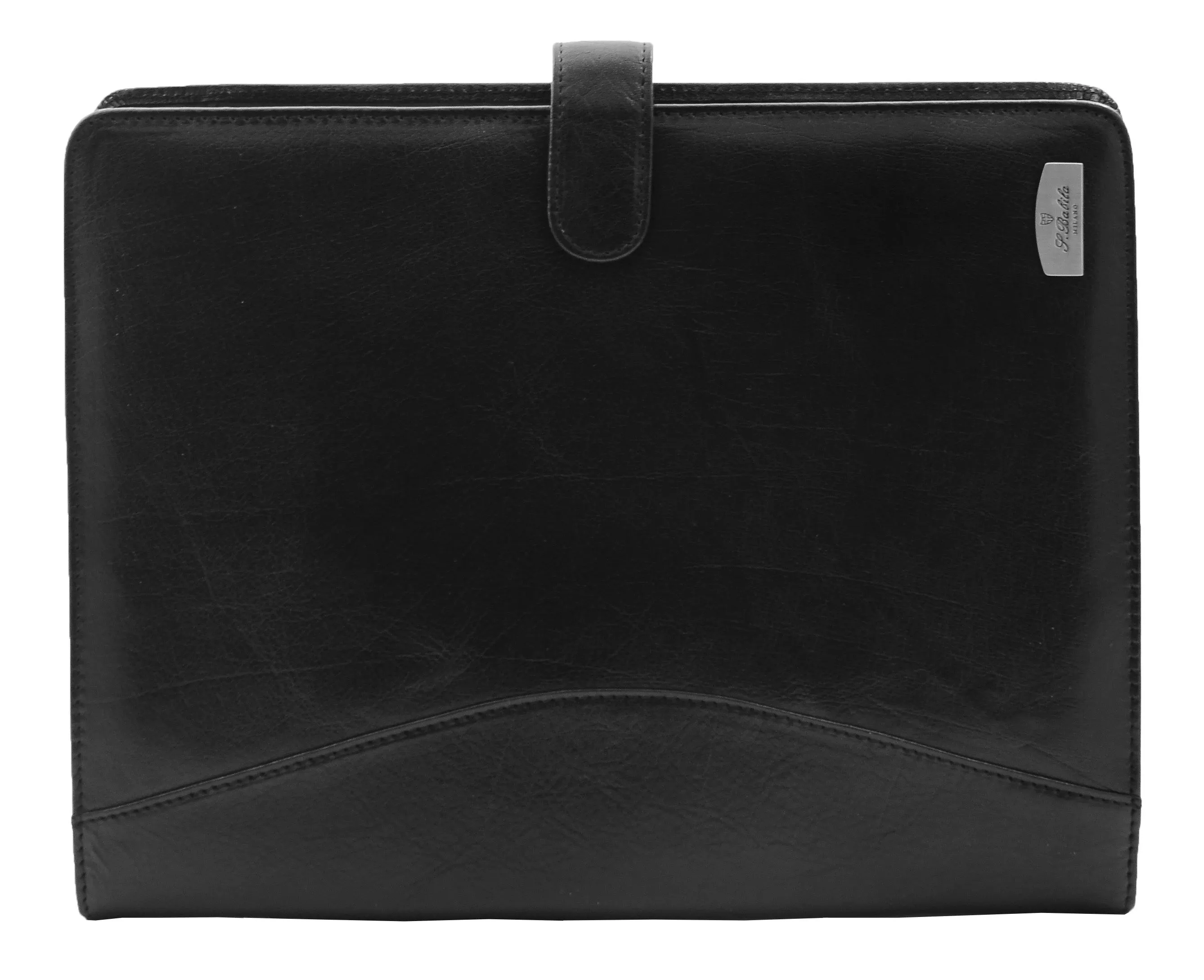 DR481 Genuine Leather Portfolio Case A4 Size Black