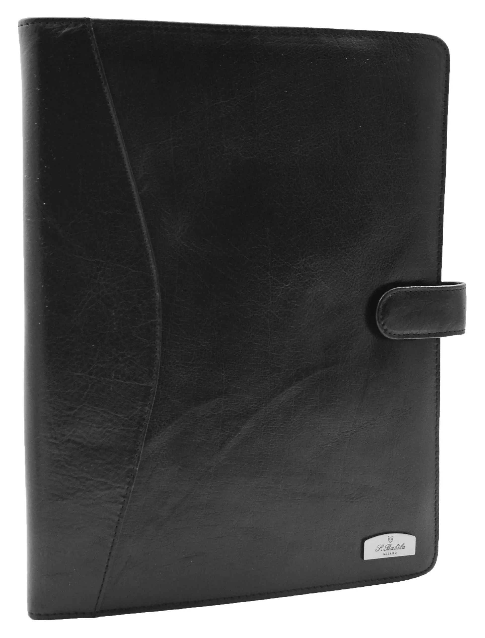 DR481 Genuine Leather Portfolio Case A4 Size Black
