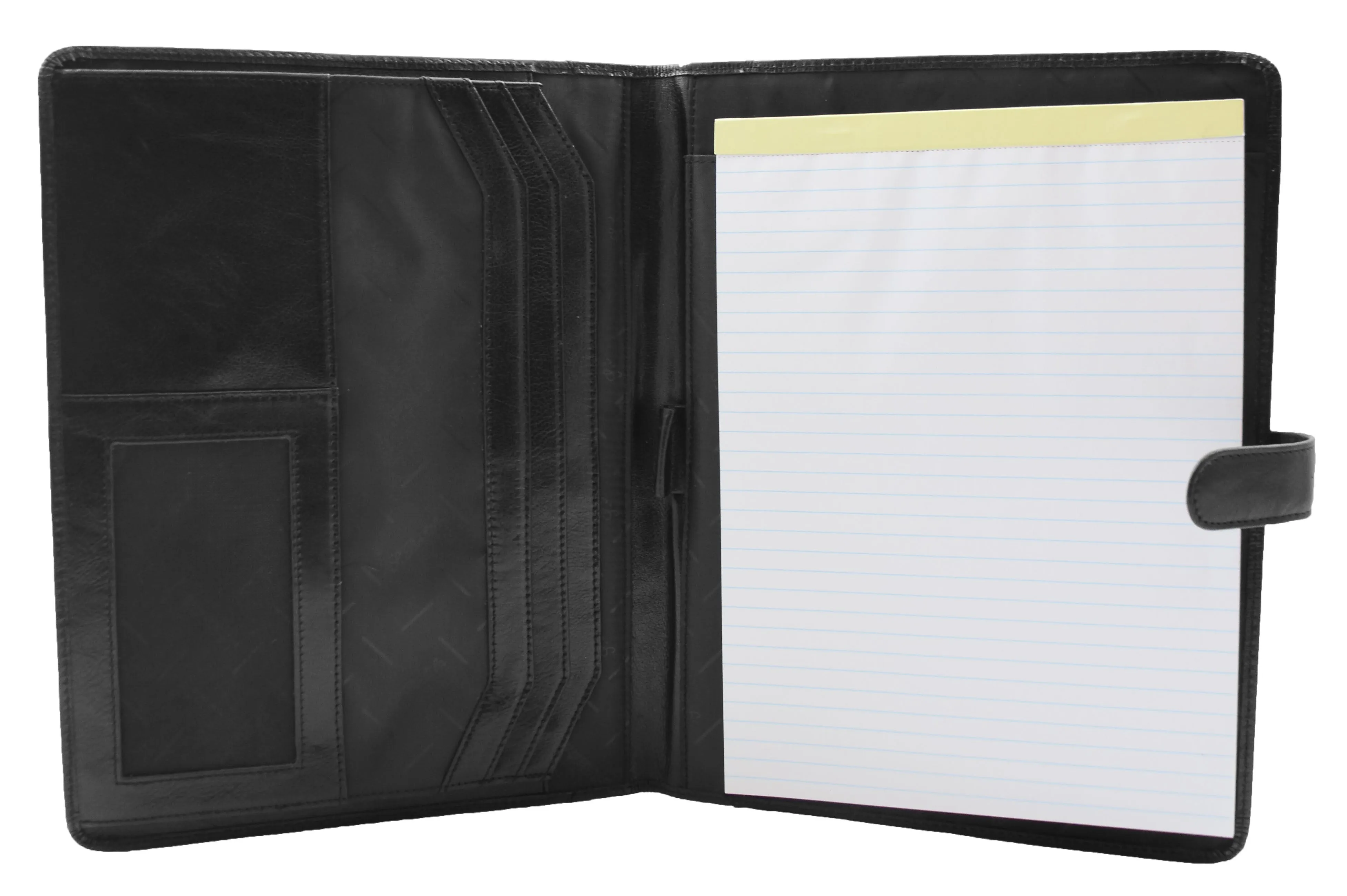 DR481 Genuine Leather Portfolio Case A4 Size Black