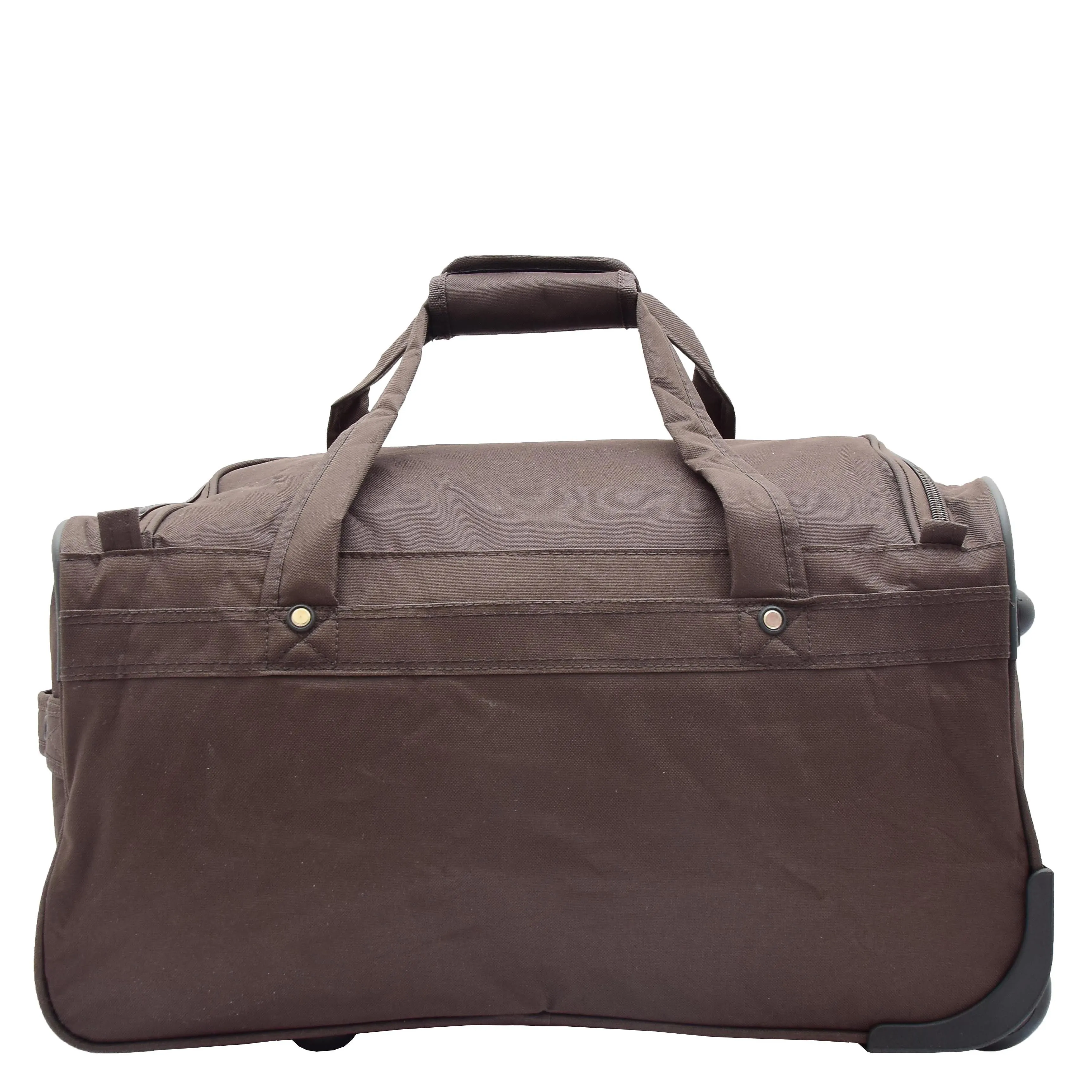 DR487 Lightweight Mid Size Holdall With Wheels Brown