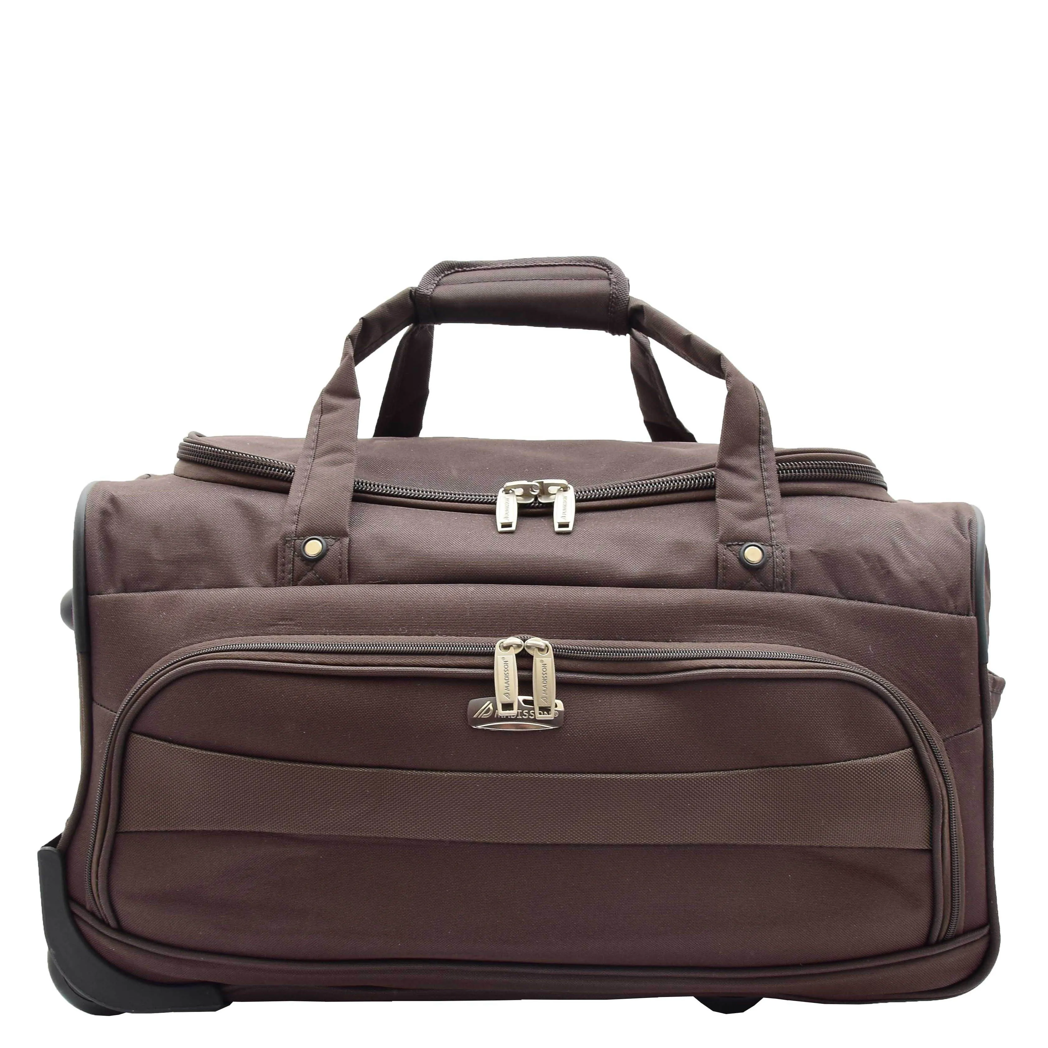 DR487 Lightweight Mid Size Holdall With Wheels Brown