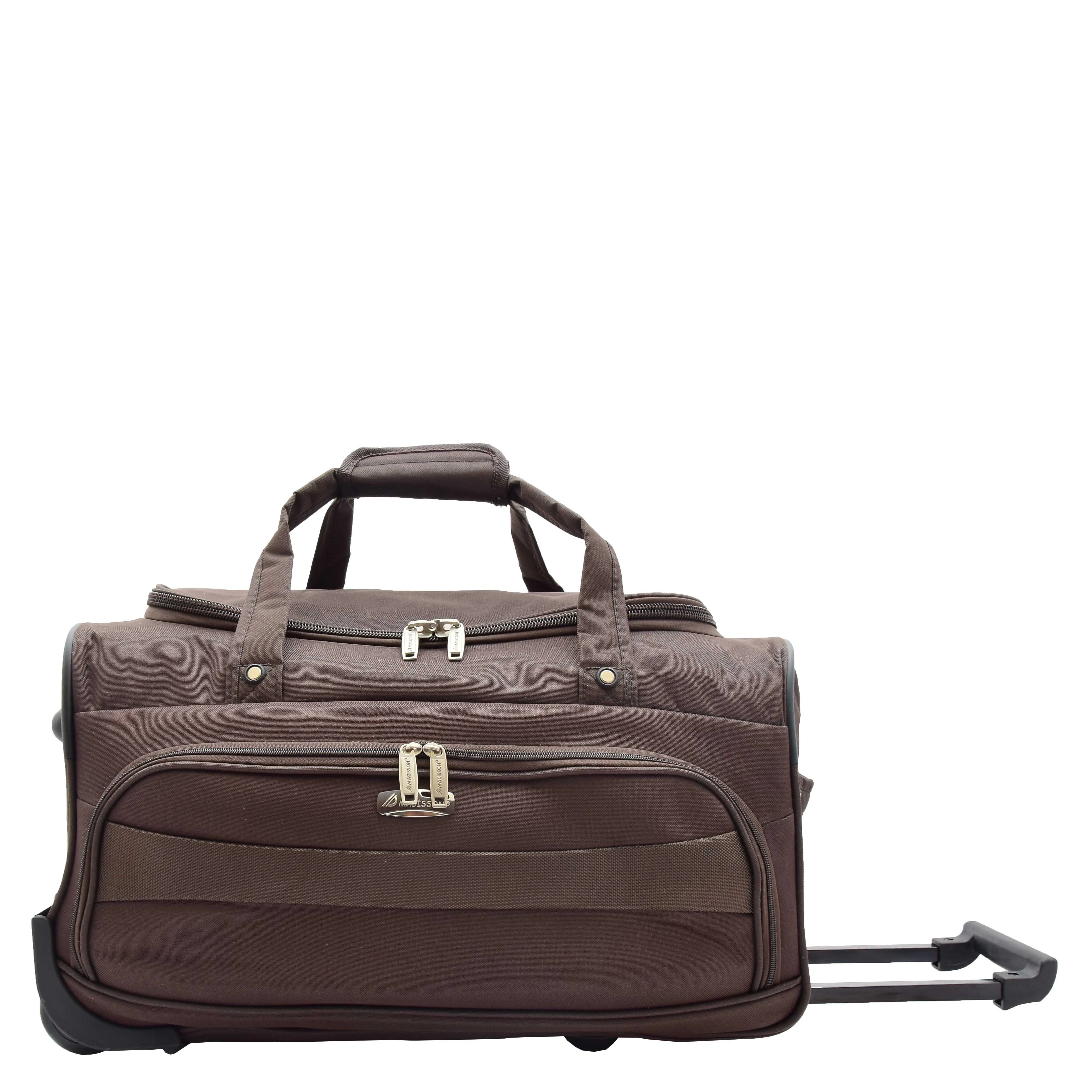 DR487 Lightweight Mid Size Holdall With Wheels Brown