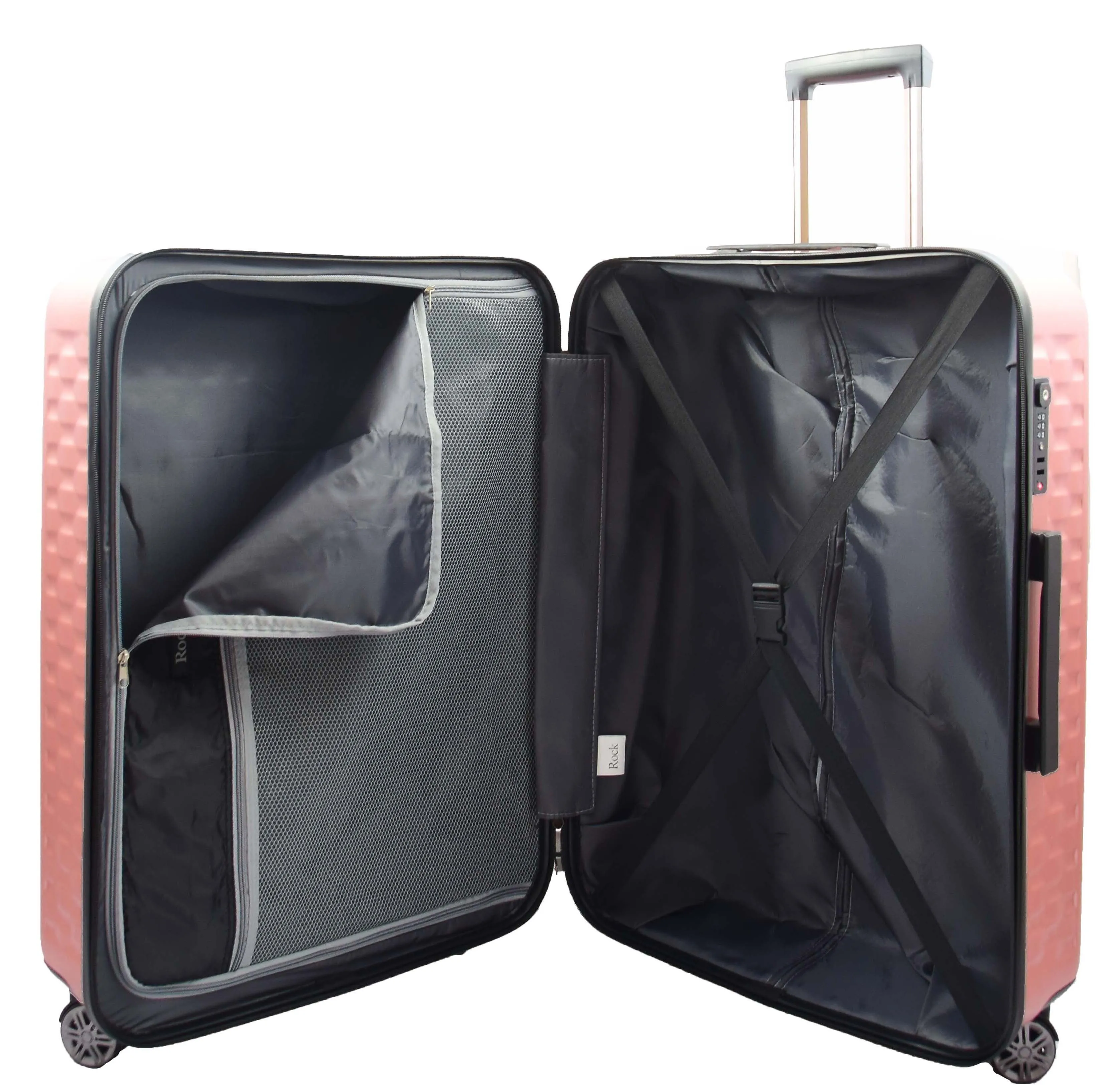 DR511 Travel Luggage 360 Spinner With 8 Wheels Rose Pink