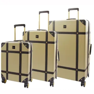 DR515 Travel Luggage with 8 Spinner Wheels Gold