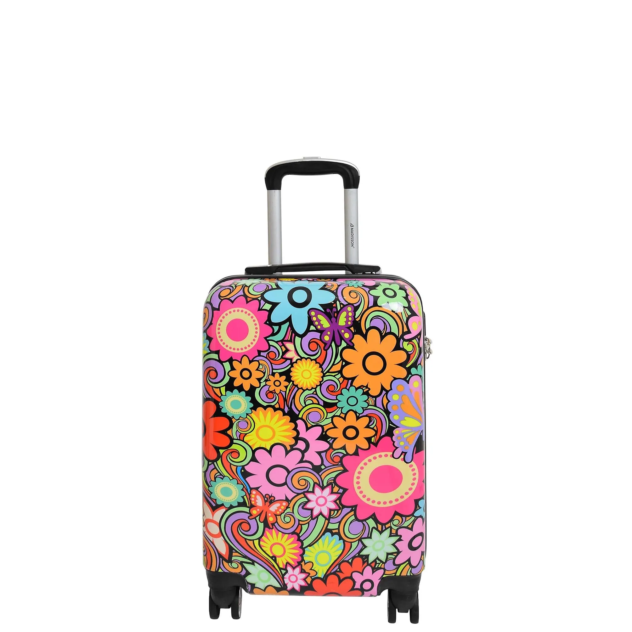 DR519 Hard Shell Luggage Suitcase With Four Wheels Flower Print
