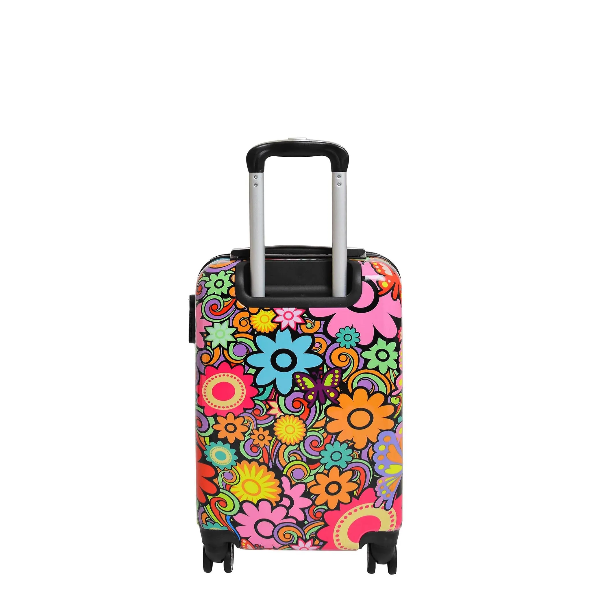 DR519 Hard Shell Luggage Suitcase With Four Wheels Flower Print