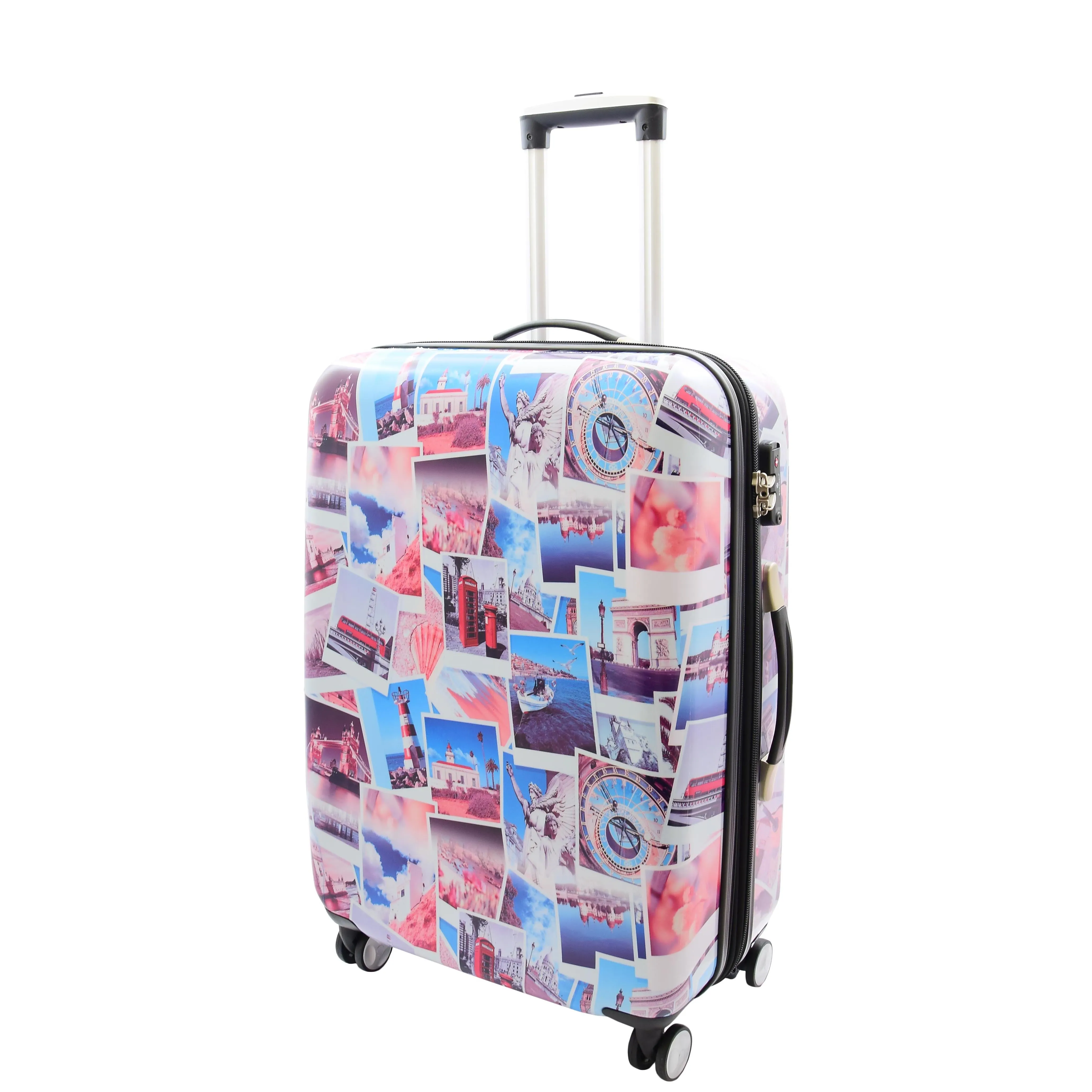 DR522 Hard Shell Luggage Suitcase With Four Wheels Post Card Print
