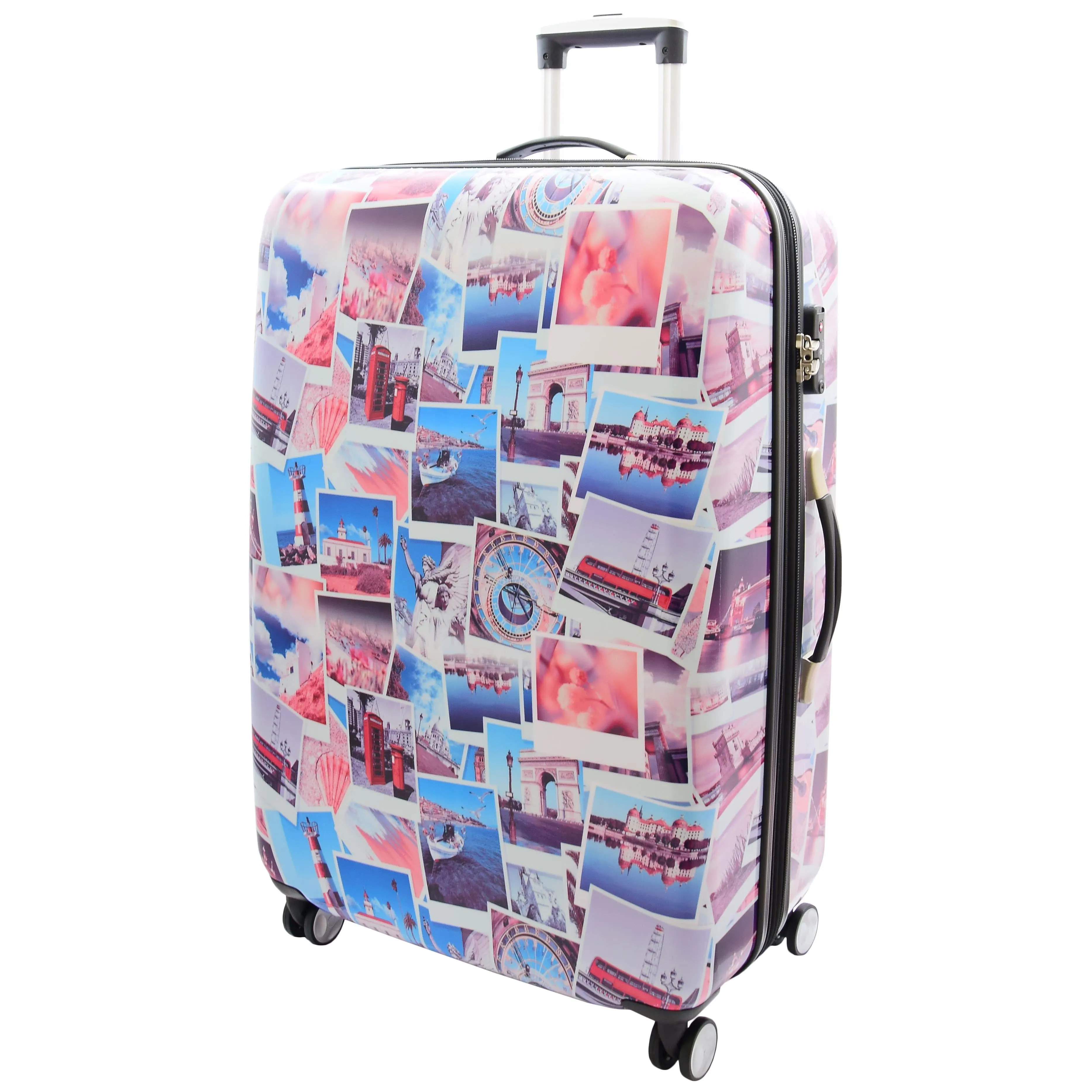 DR522 Hard Shell Luggage Suitcase With Four Wheels Post Card Print