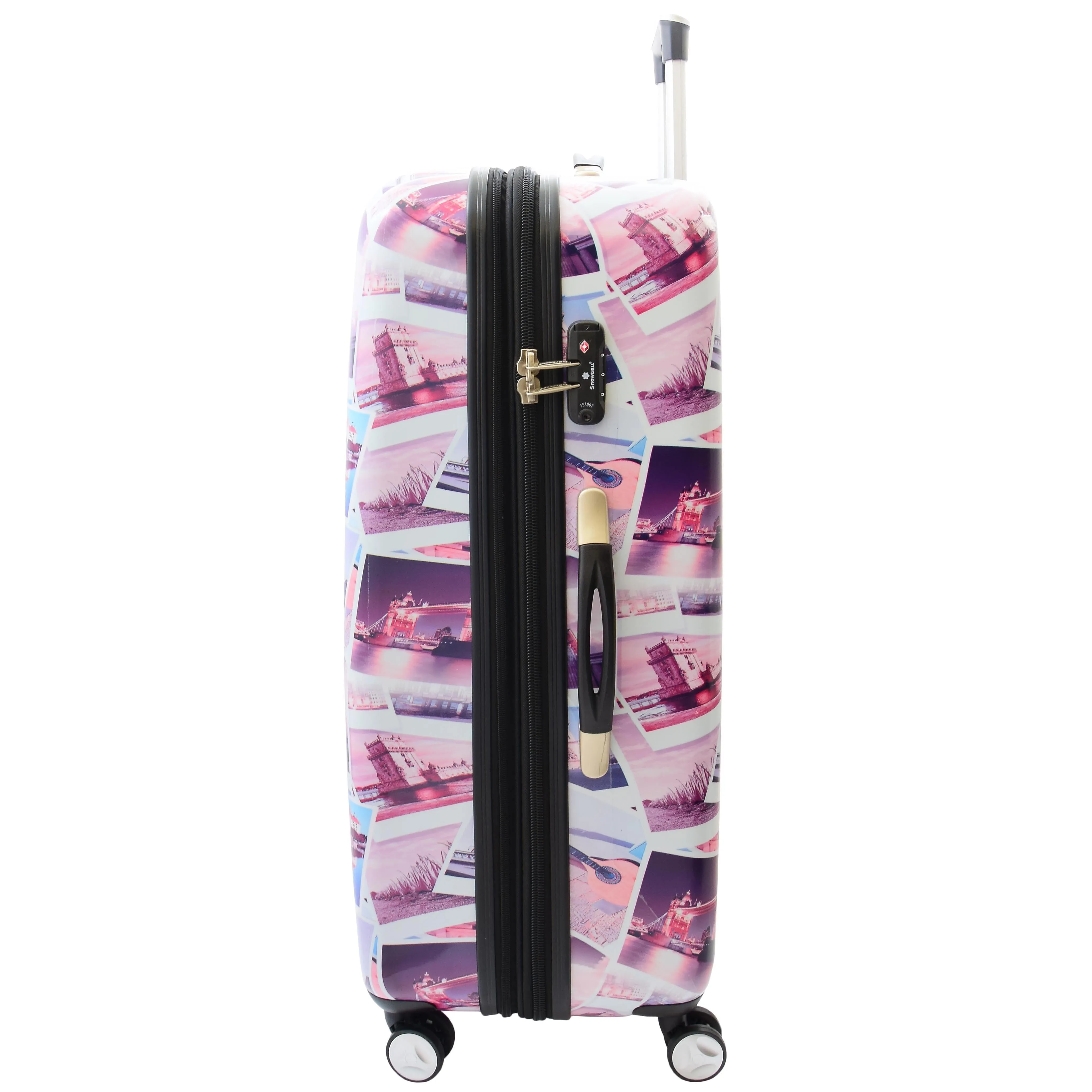DR522 Hard Shell Luggage Suitcase With Four Wheels Post Card Print