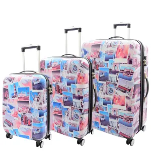 DR522 Hard Shell Luggage Suitcase With Four Wheels Post Card Print