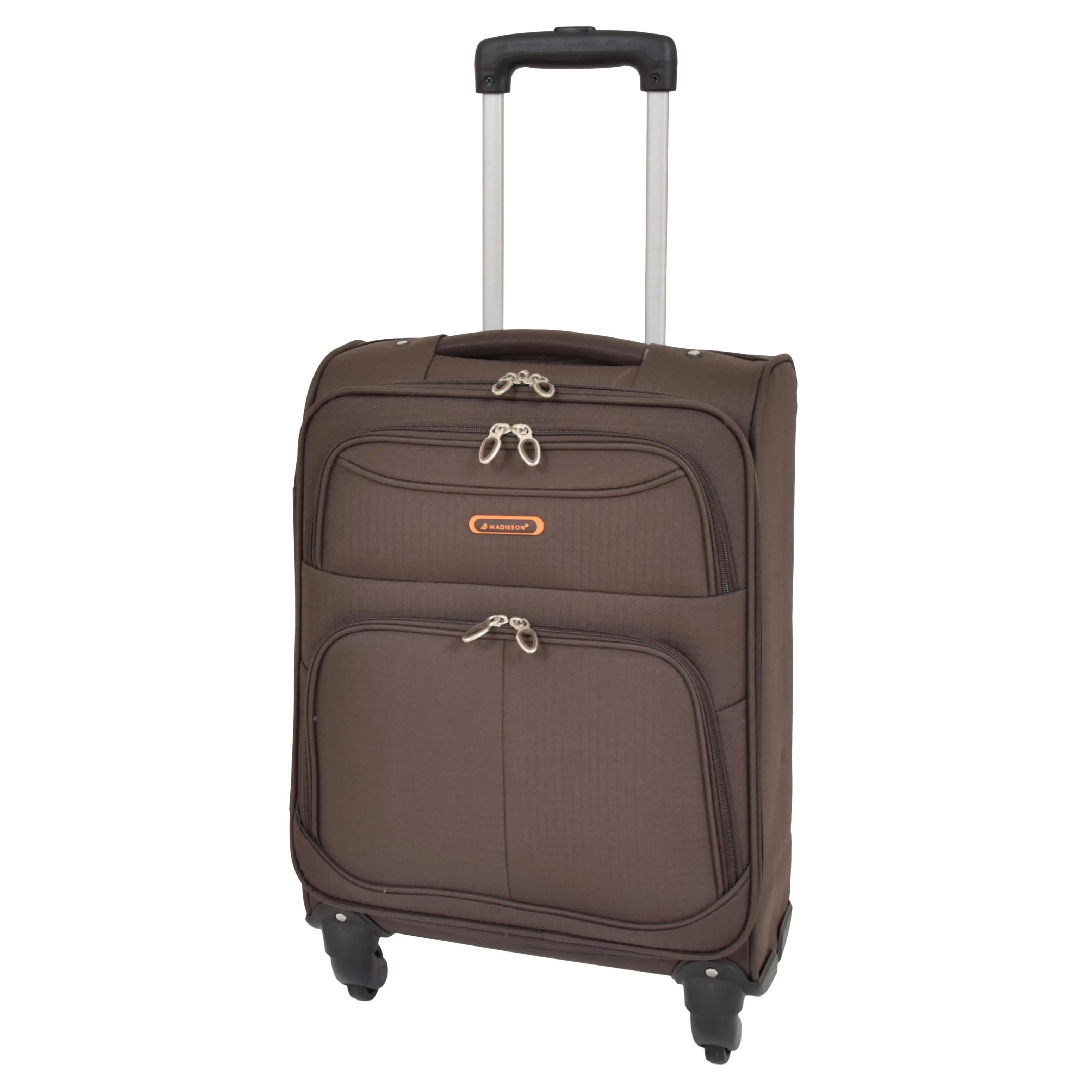 DR526 Soft Cabin Size Wheeled Suitcase Coffee