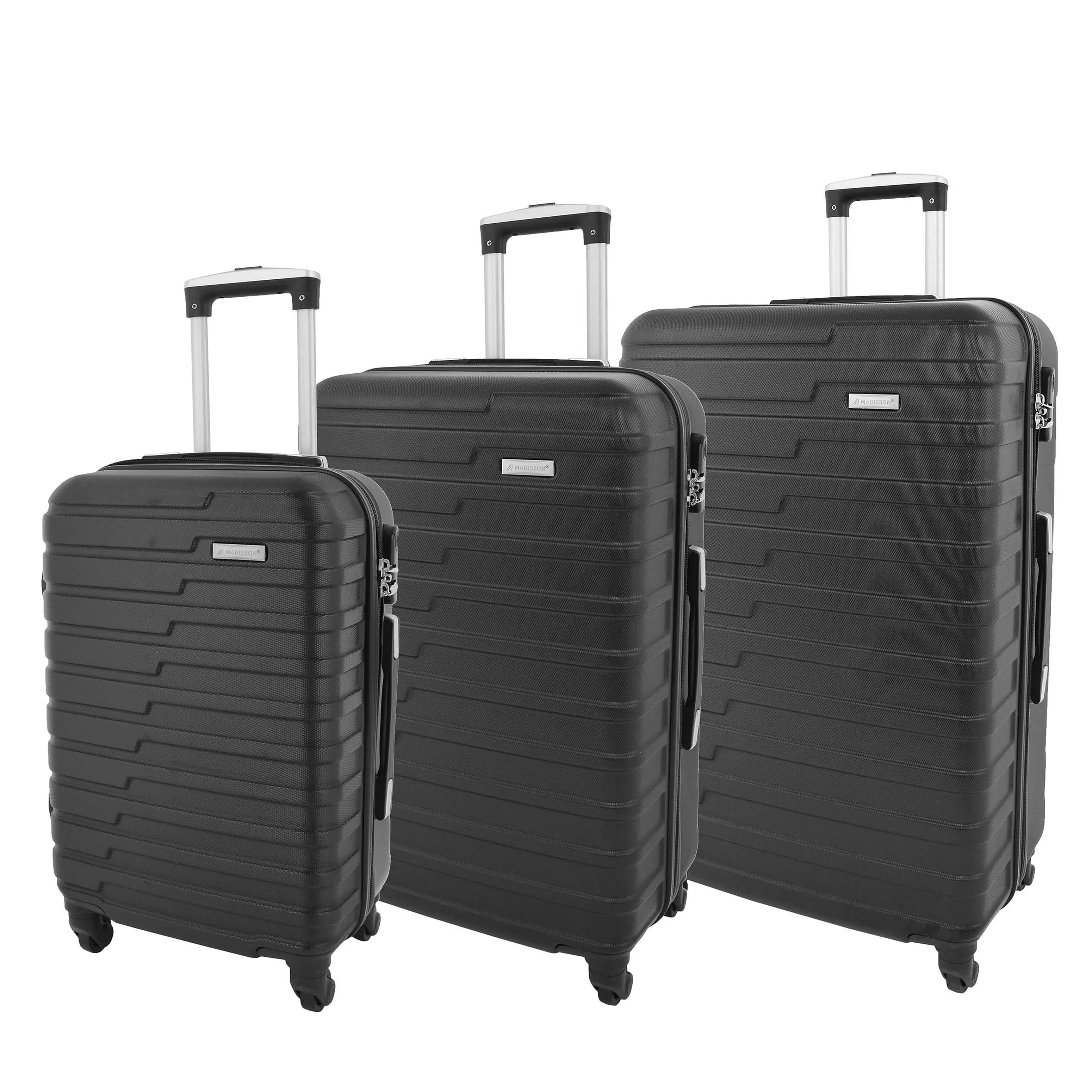 DR538 Digit Lock Hard Shell Four Wheel Luggage Black