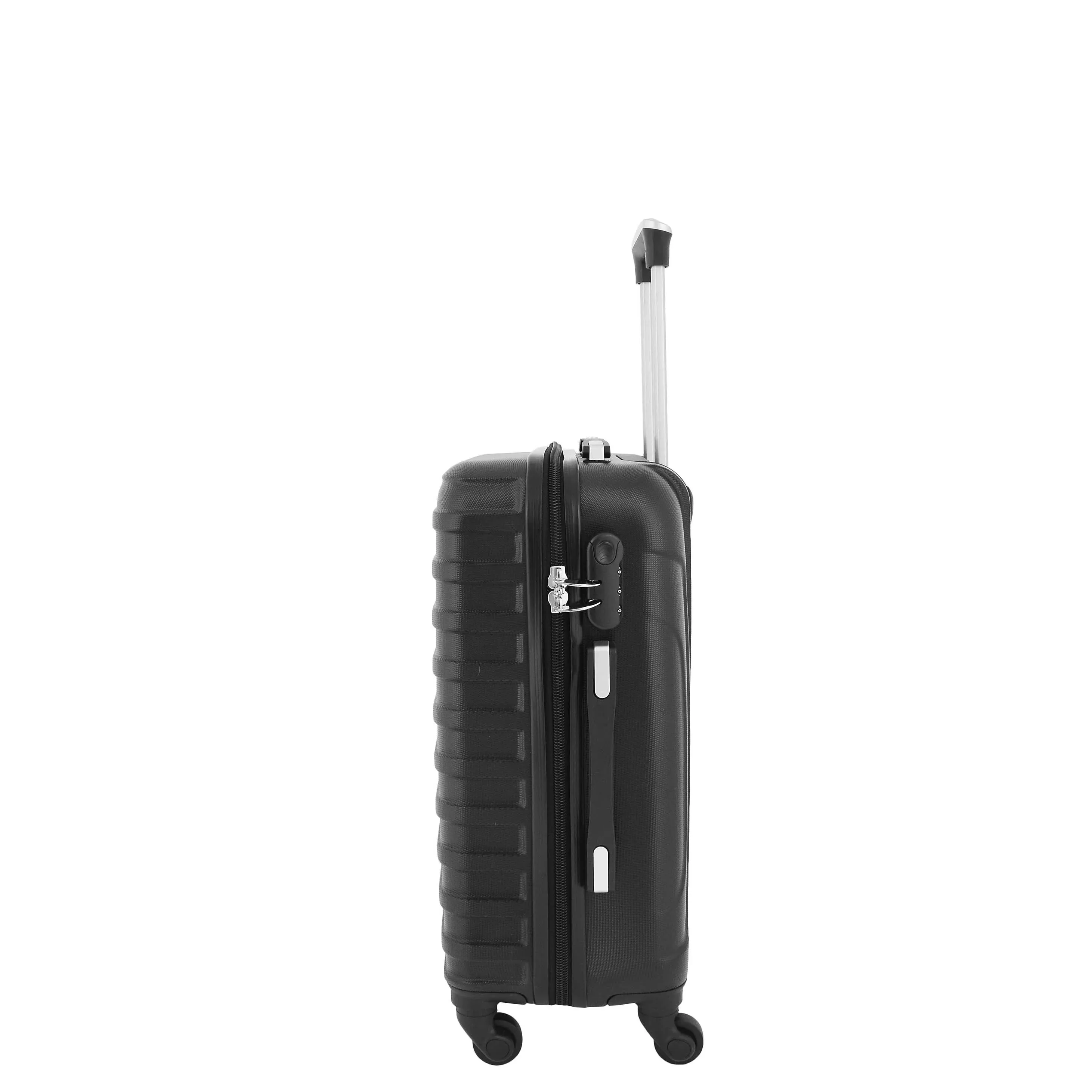 DR538 Digit Lock Hard Shell Four Wheel Luggage Black
