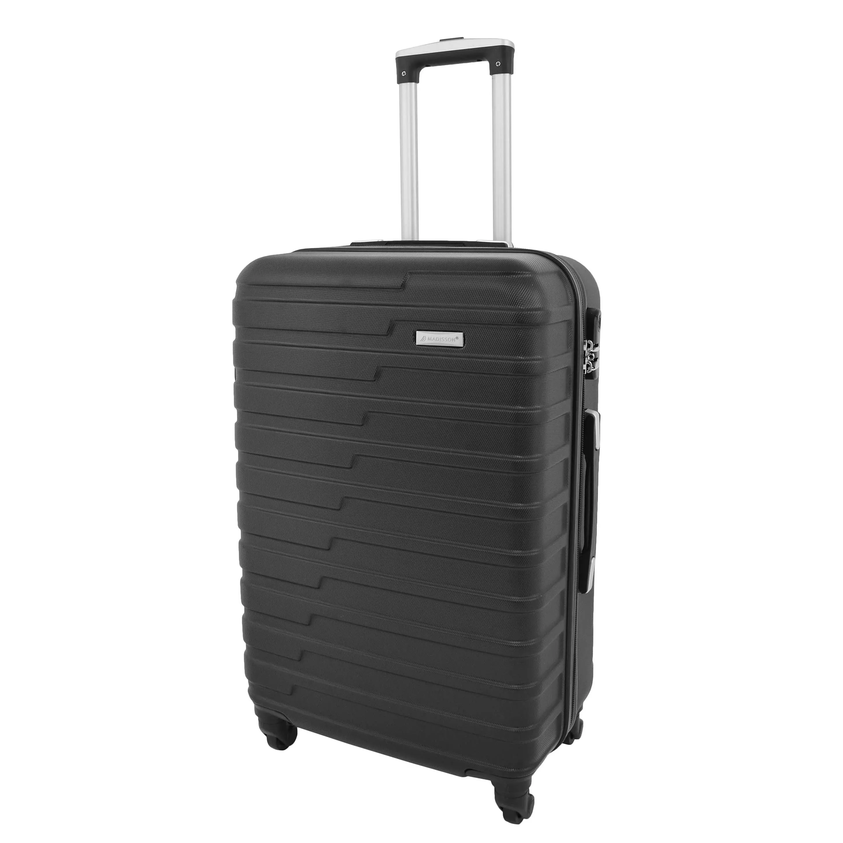 DR538 Digit Lock Hard Shell Four Wheel Luggage Black