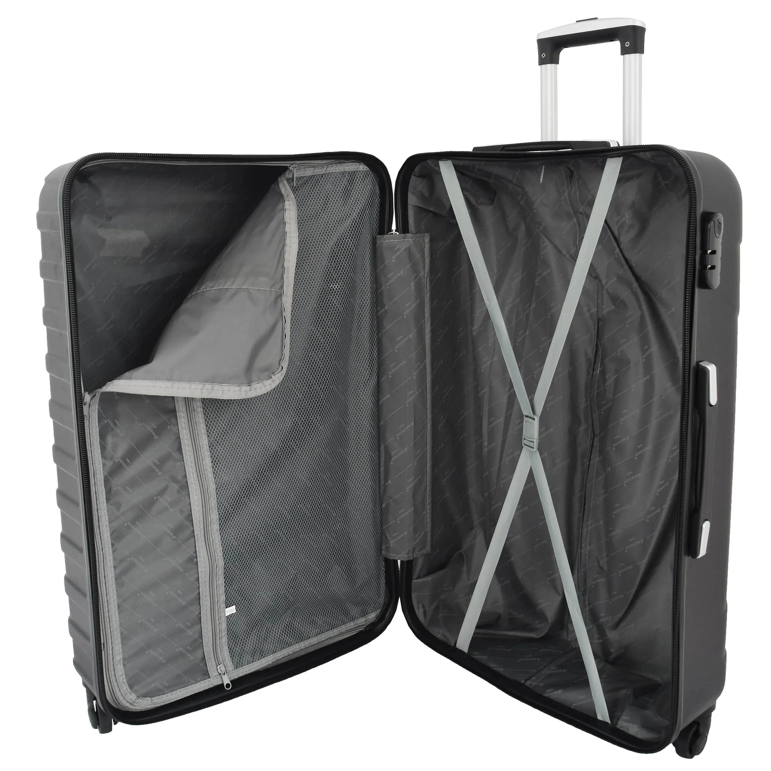 DR538 Digit Lock Hard Shell Four Wheel Luggage Black
