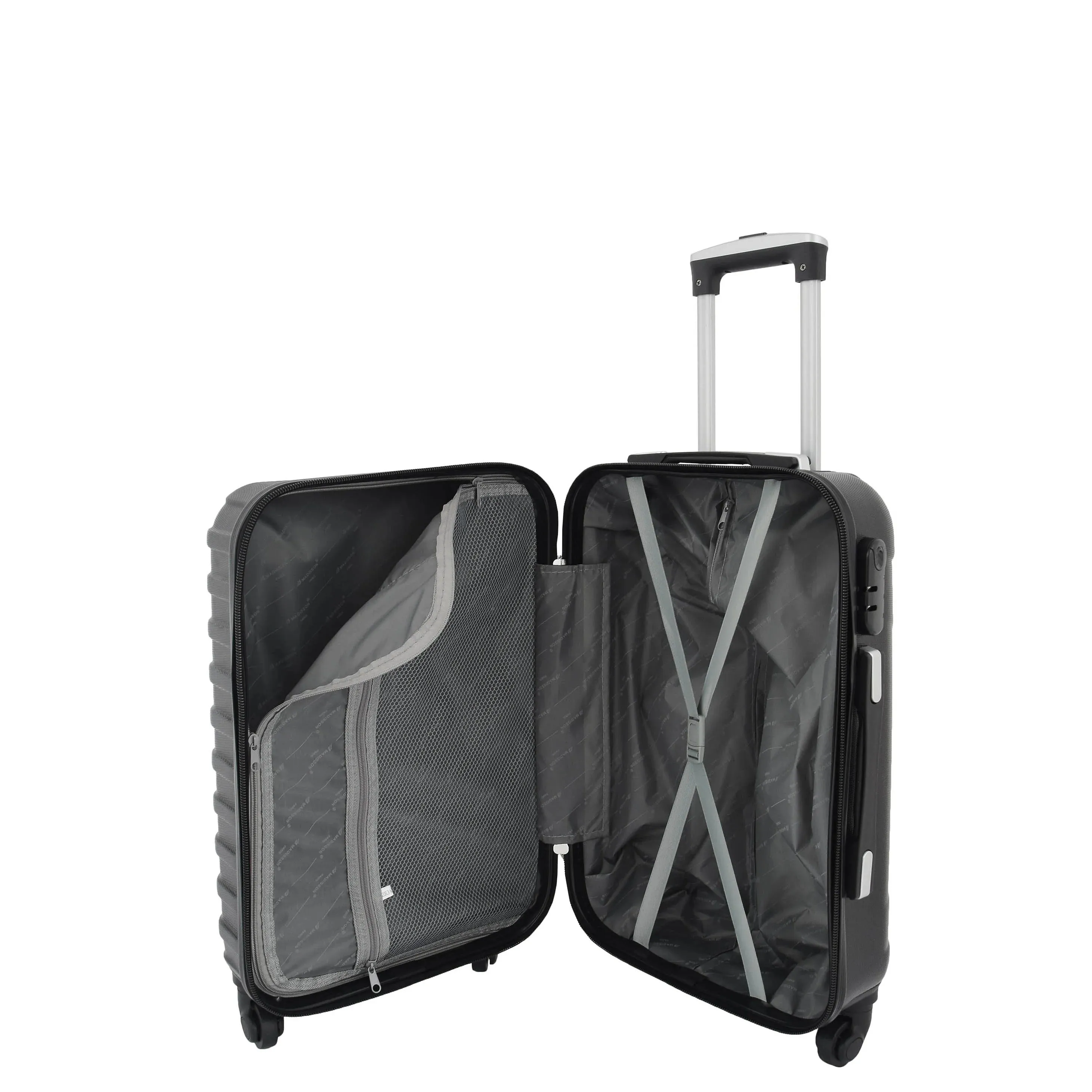 DR538 Digit Lock Hard Shell Four Wheel Luggage Black