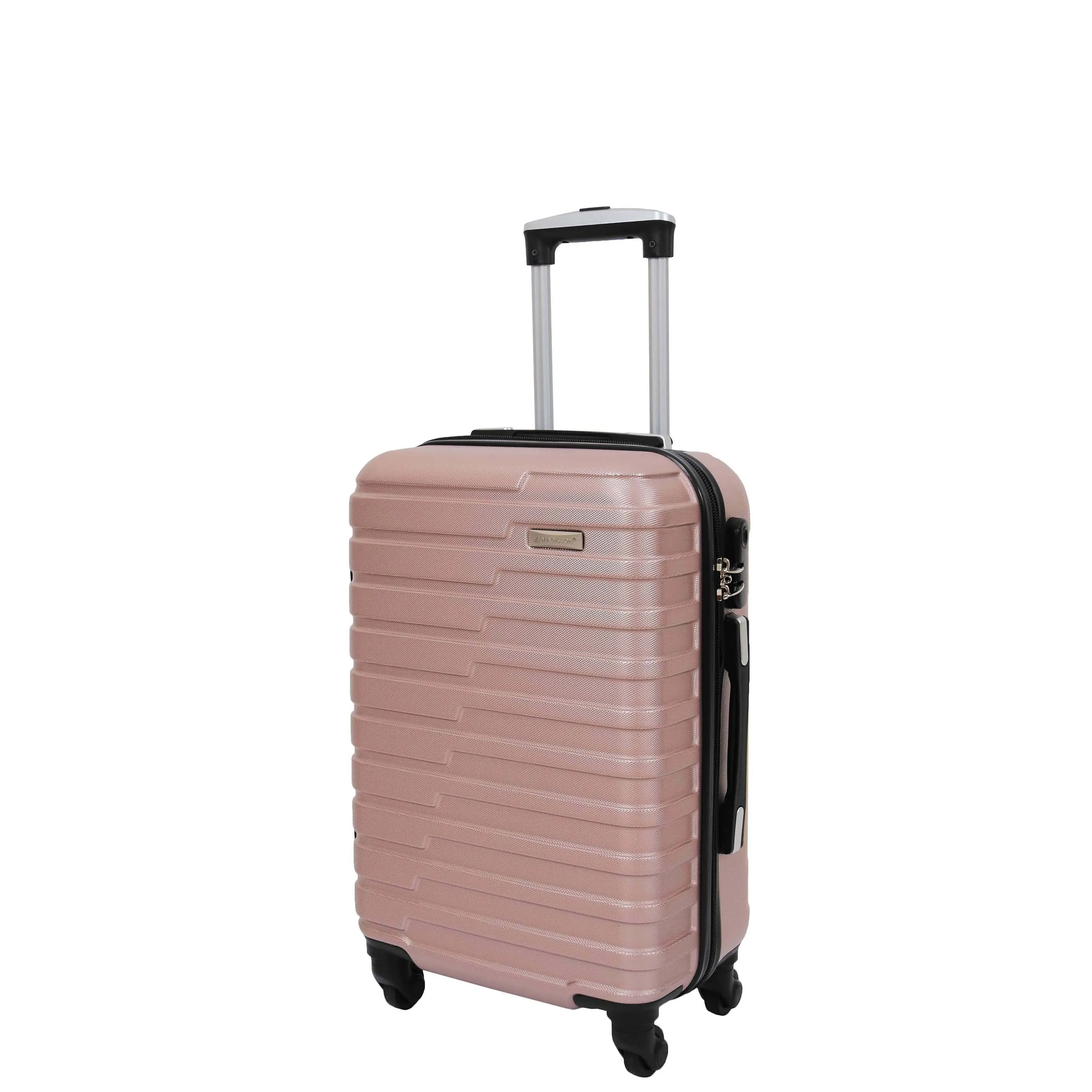 DR538 Digit Lock Hard Shell Four Wheel Luggage Rose Gold