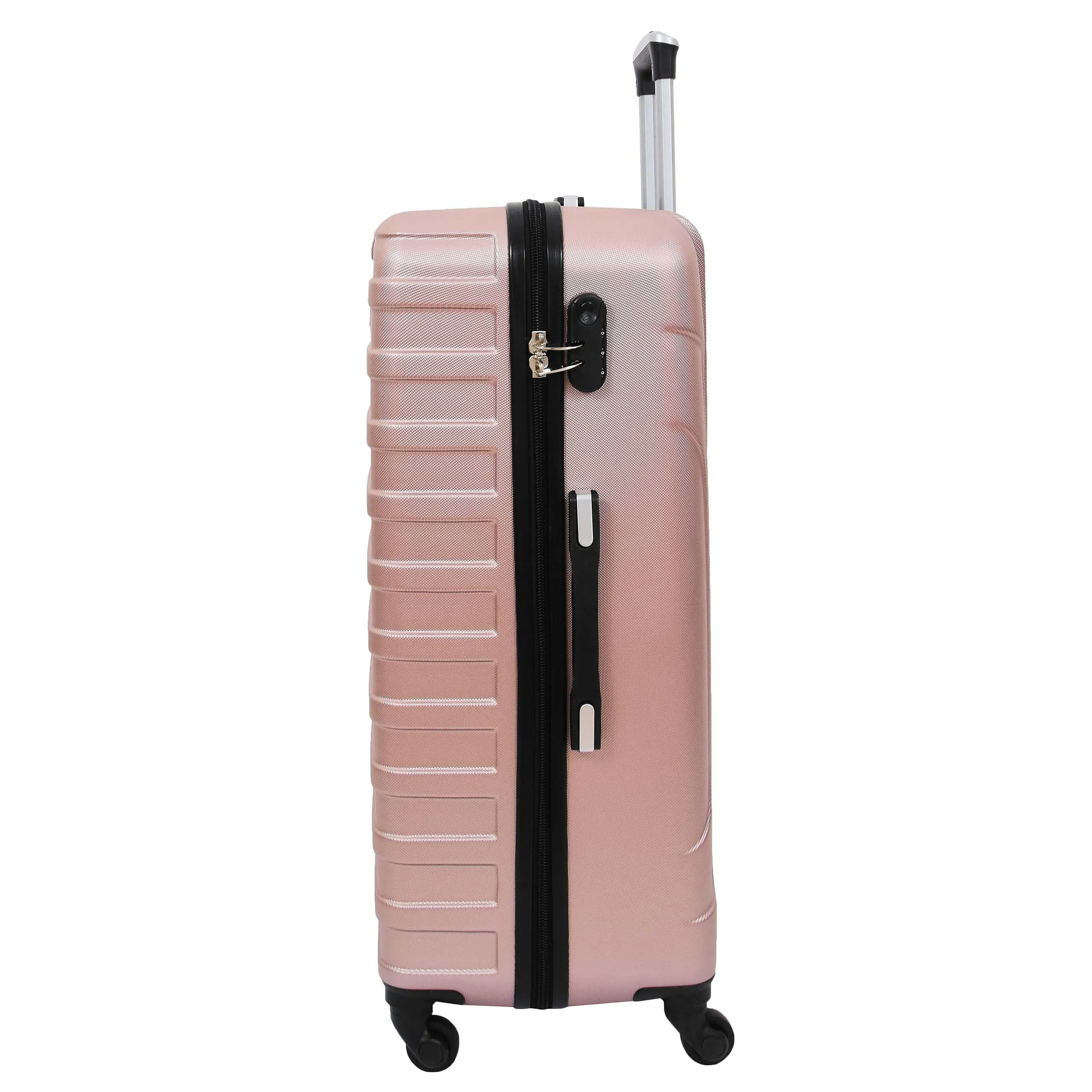 DR538 Digit Lock Hard Shell Four Wheel Luggage Rose Gold