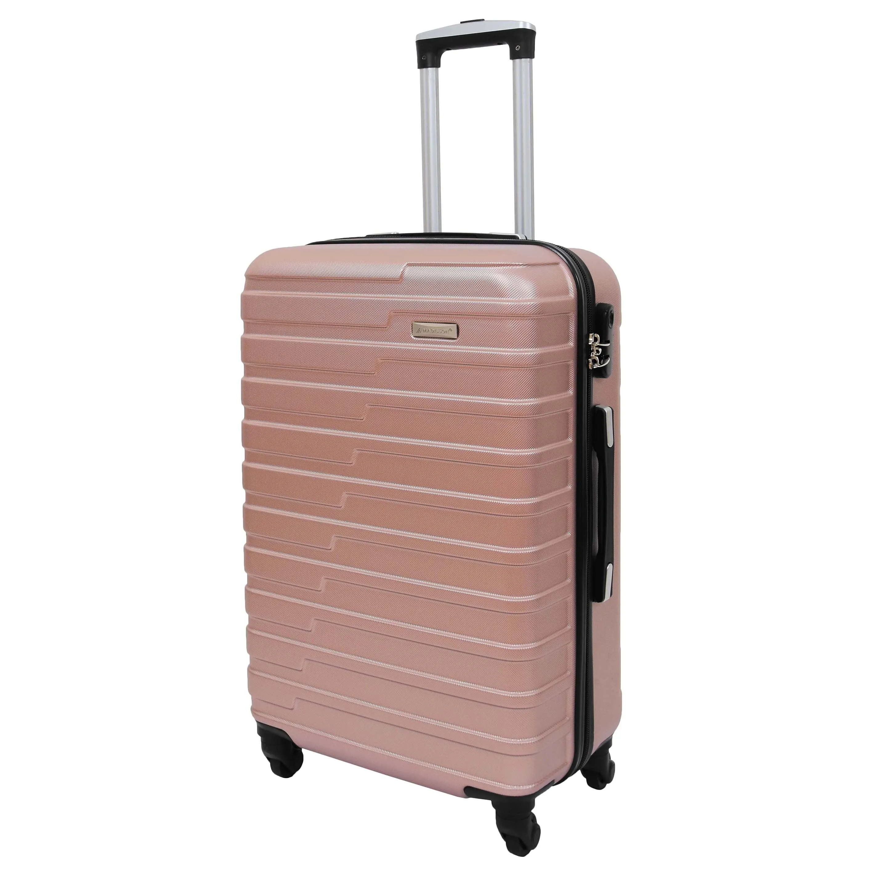 DR538 Digit Lock Hard Shell Four Wheel Luggage Rose Gold