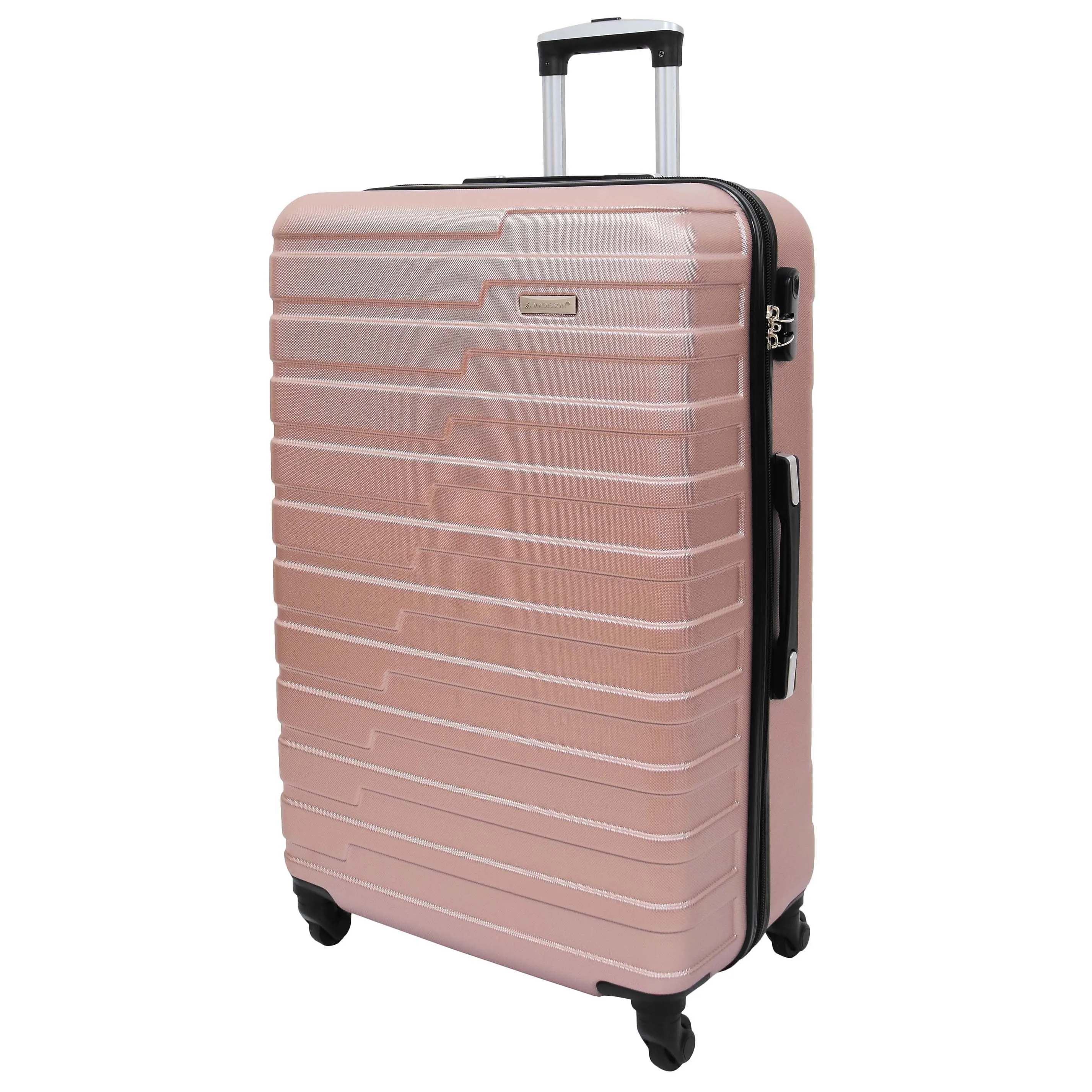 DR538 Digit Lock Hard Shell Four Wheel Luggage Rose Gold