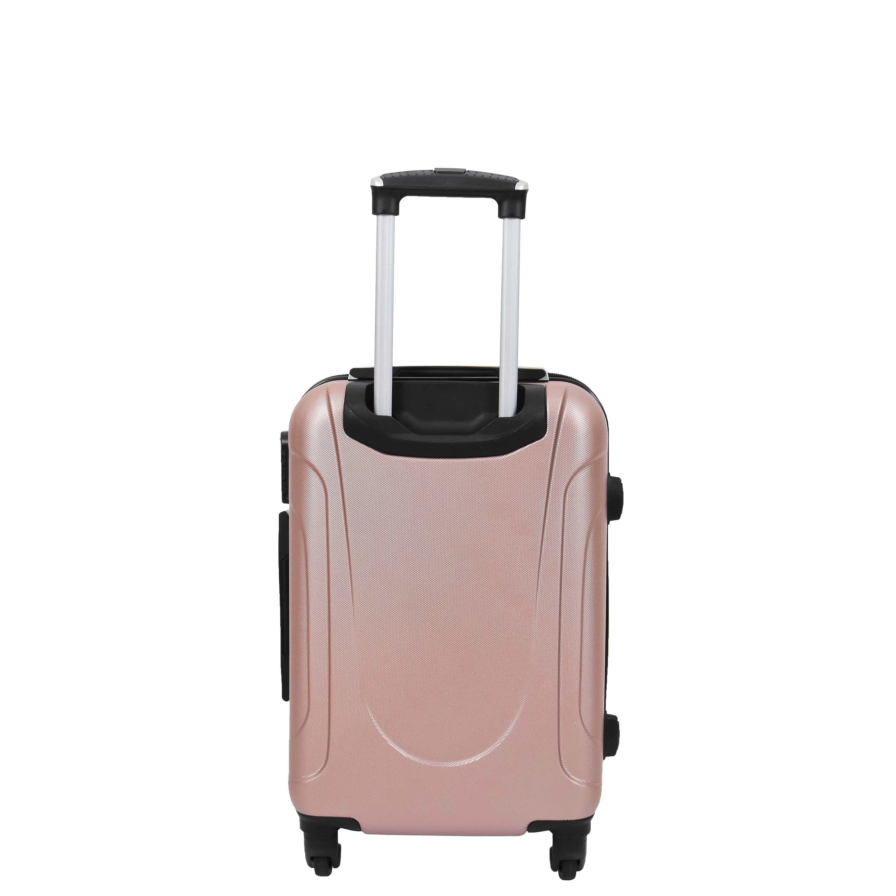 DR538 Digit Lock Hard Shell Four Wheel Luggage Rose Gold