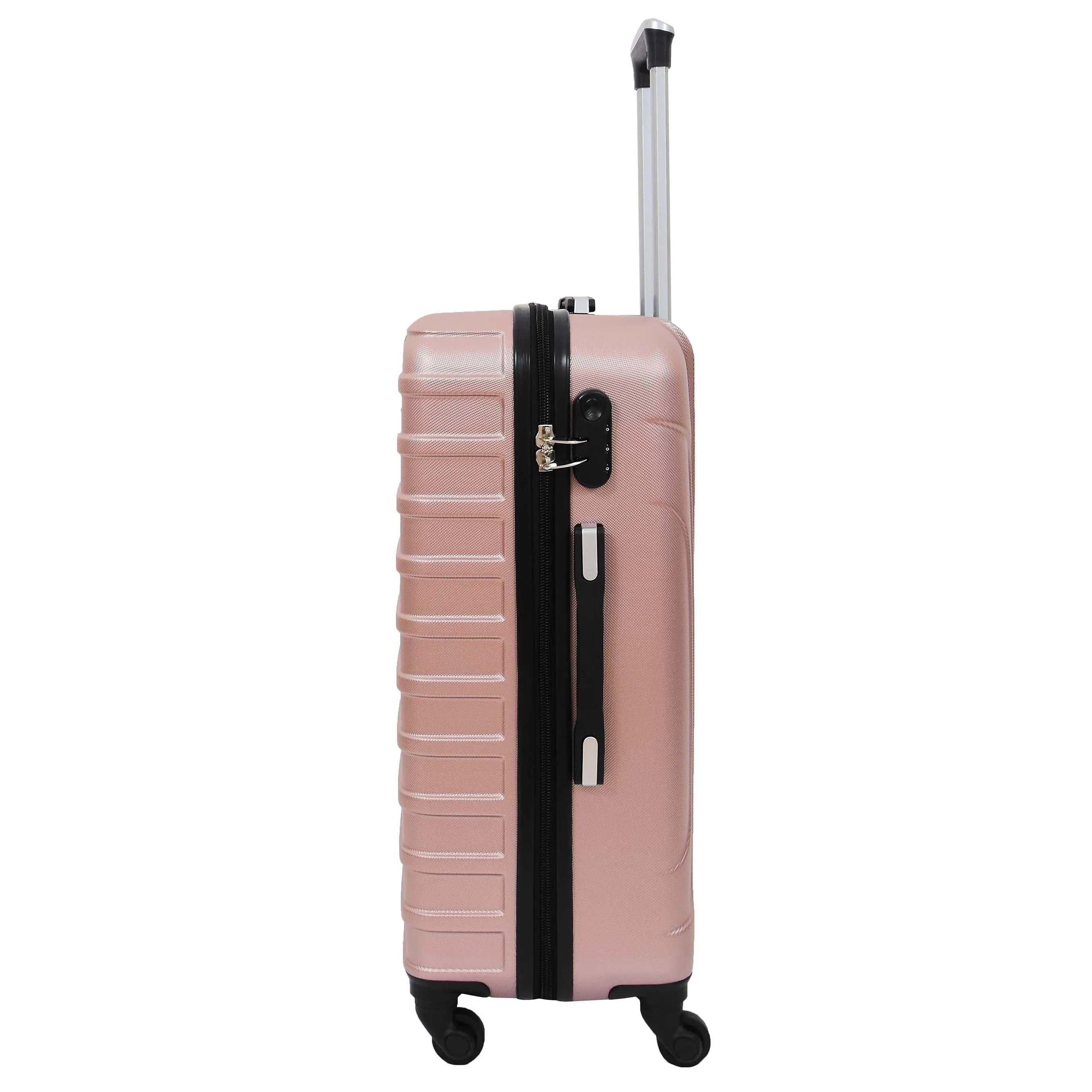 DR538 Digit Lock Hard Shell Four Wheel Luggage Rose Gold