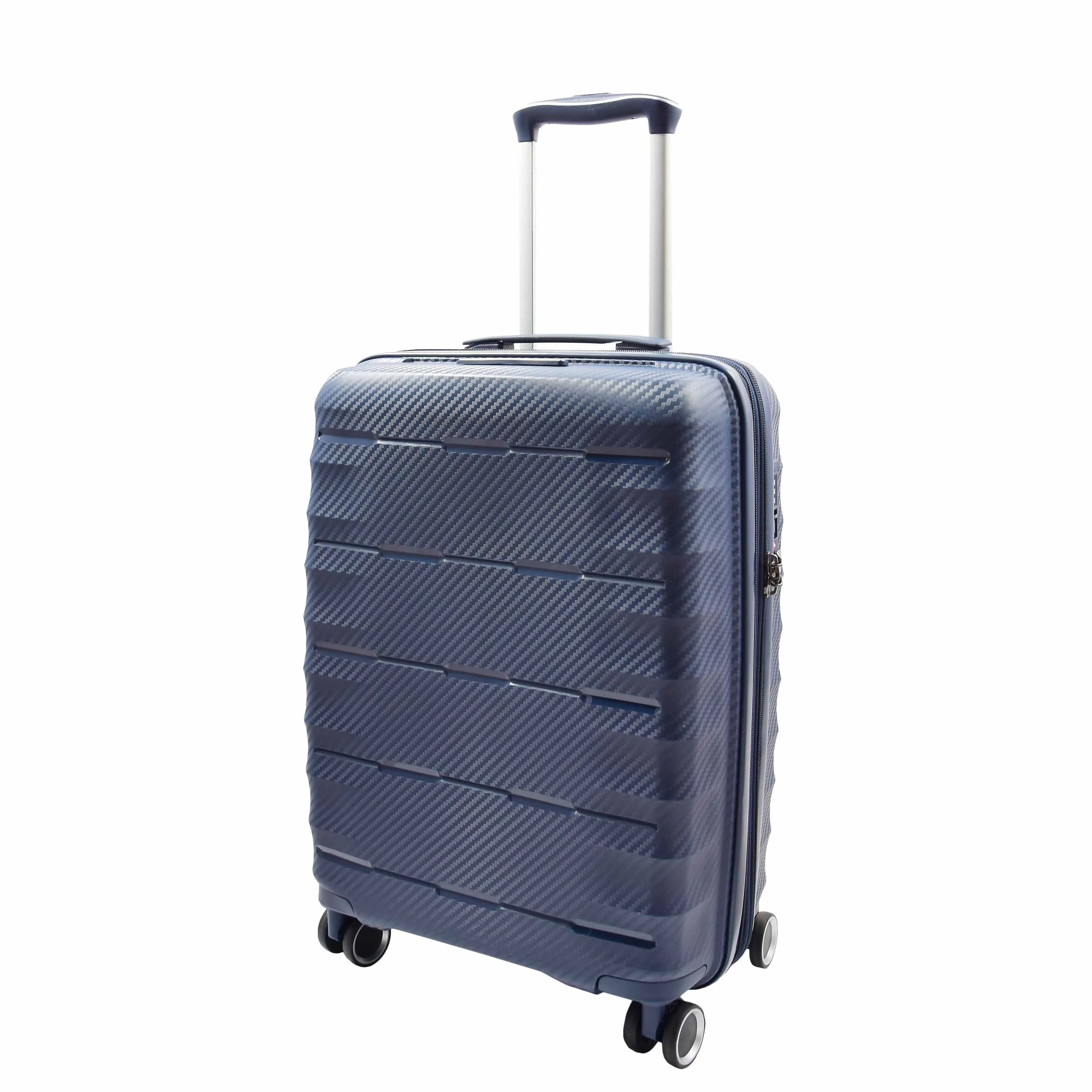 DR541 Expandable ABS Luggage With 8 Wheels Navy