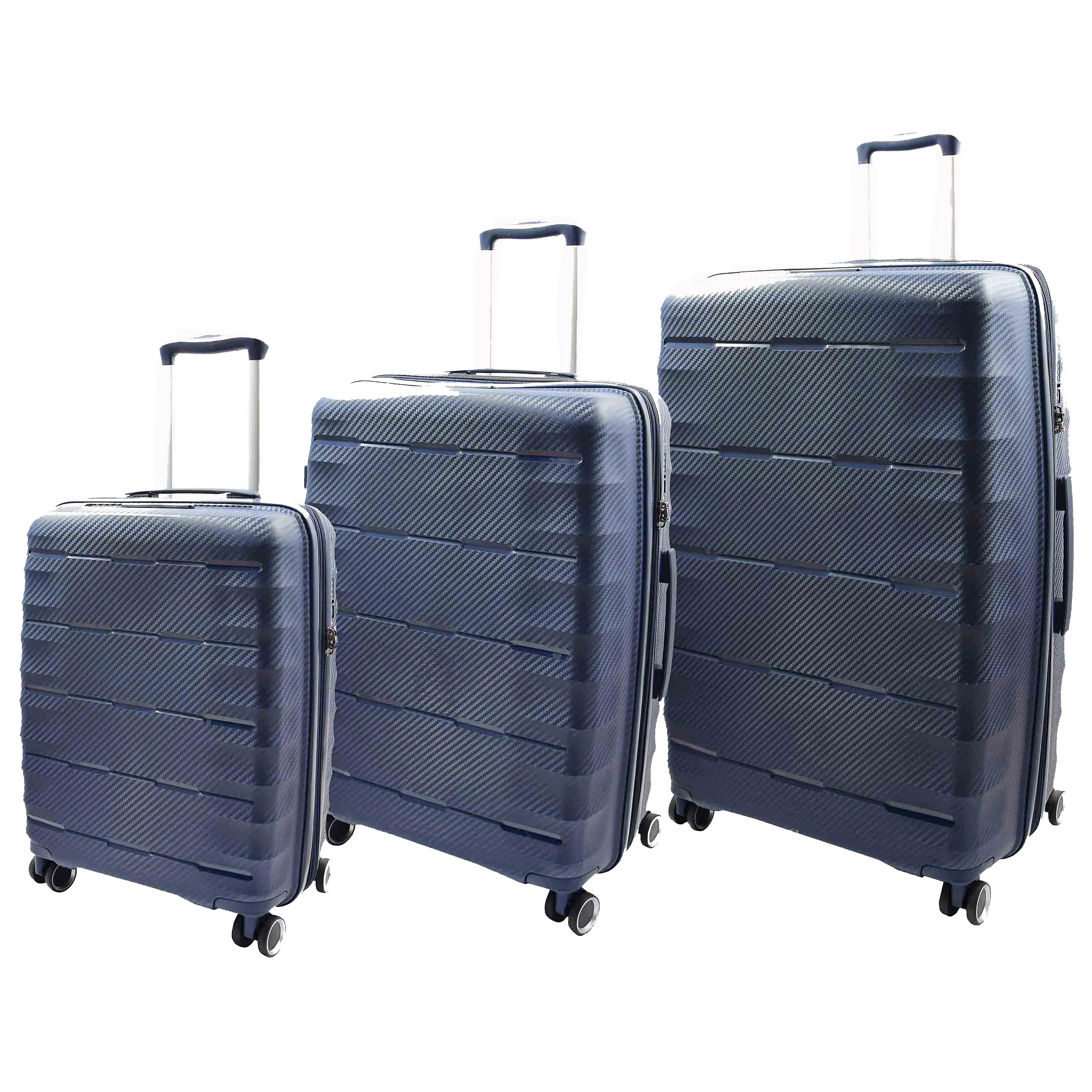 DR541 Expandable ABS Luggage With 8 Wheels Navy
