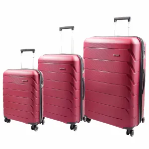 DR553 Expandable Hard Shell Luggage With 8 Spinner Wheels Burgundy