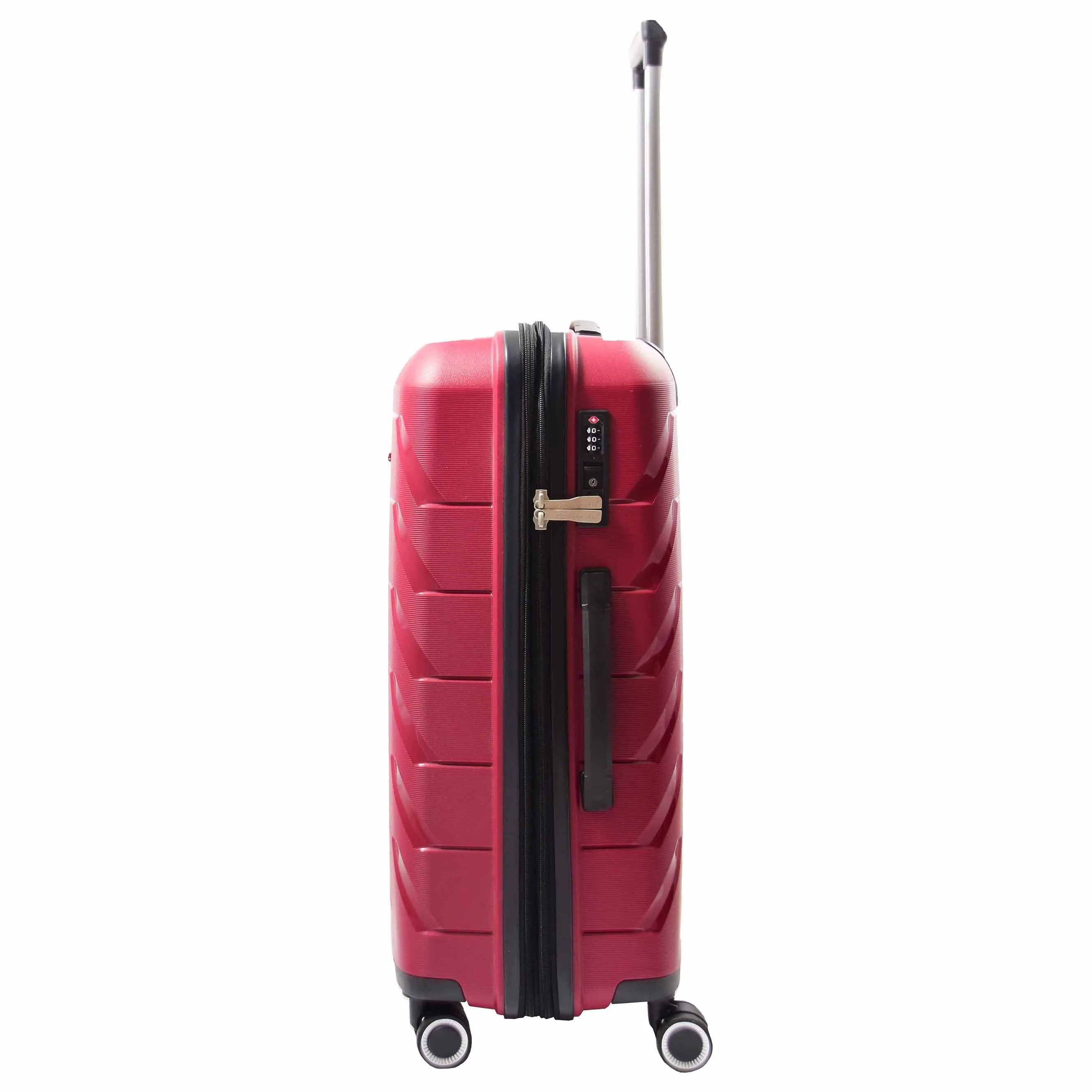 DR553 Expandable Hard Shell Luggage With 8 Spinner Wheels Burgundy