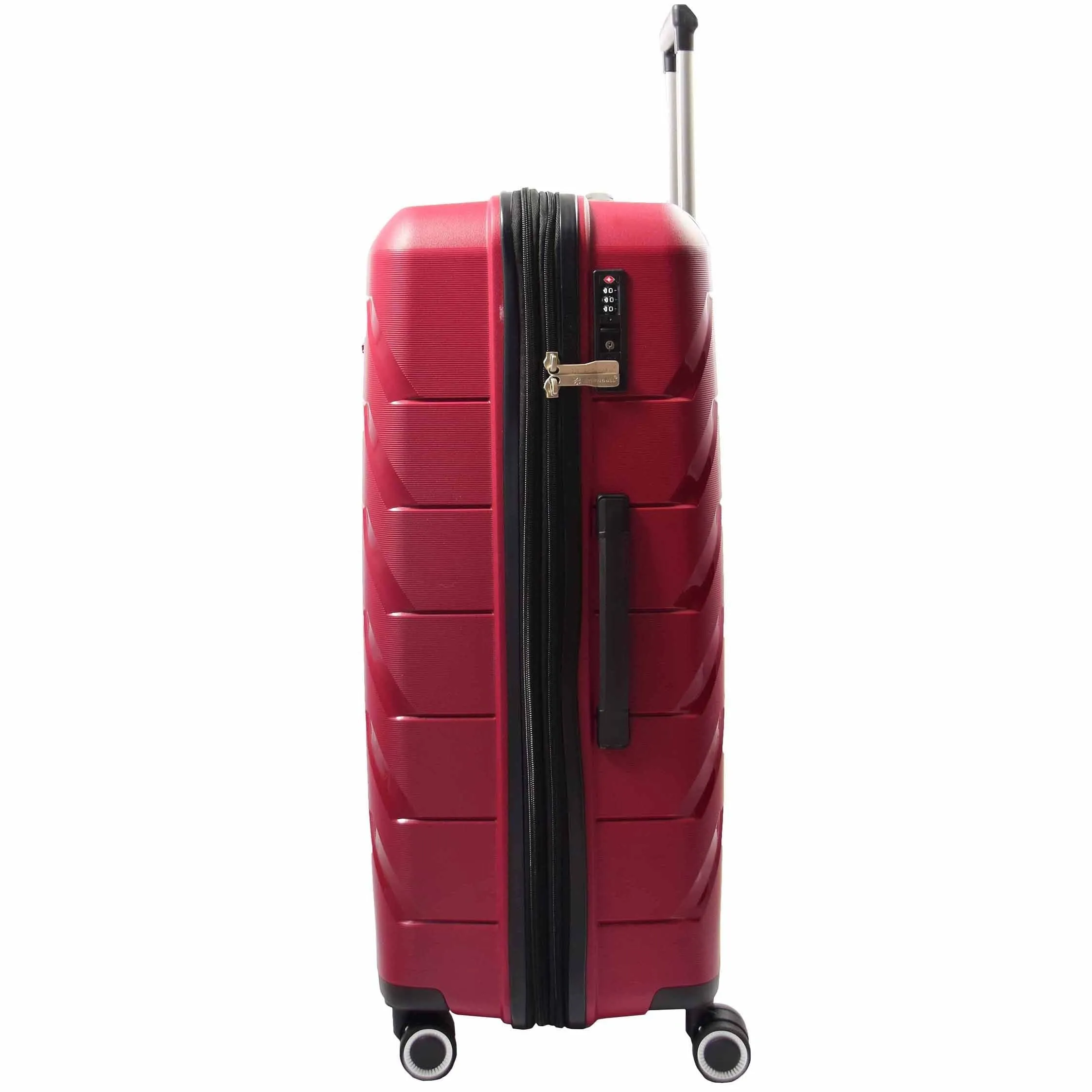 DR553 Expandable Hard Shell Luggage With 8 Spinner Wheels Burgundy