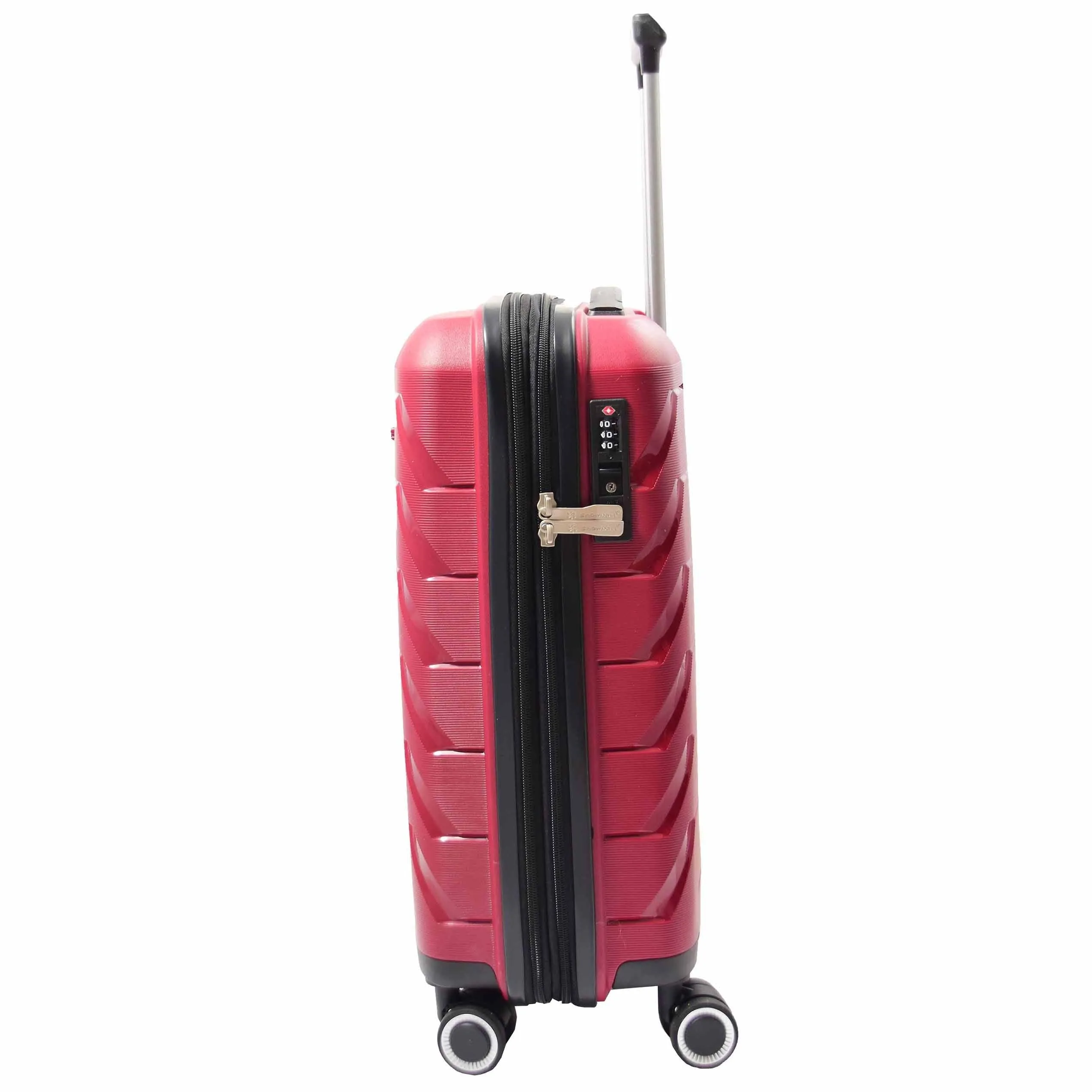 DR553 Expandable Hard Shell Luggage With 8 Spinner Wheels Burgundy