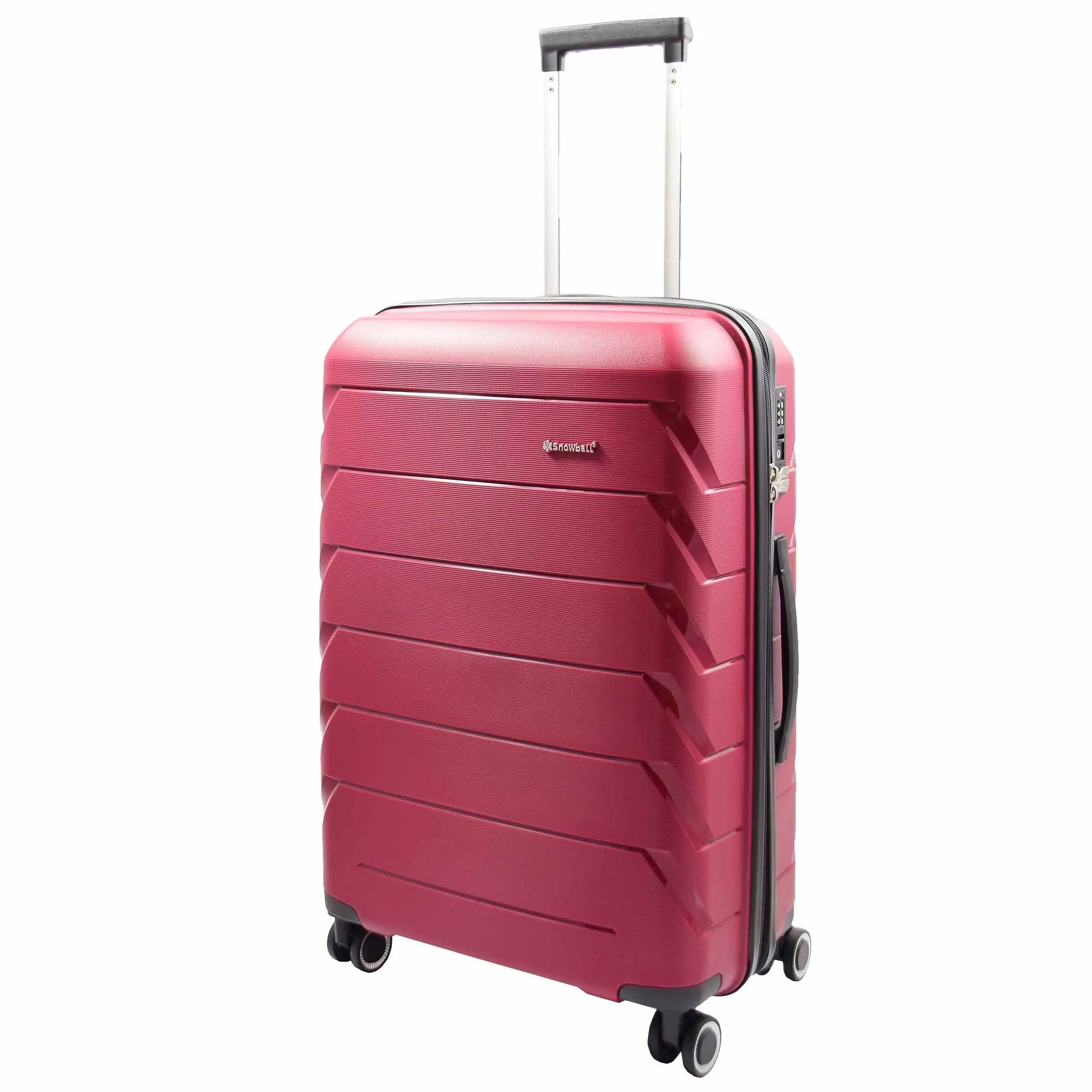 DR553 Expandable Hard Shell Luggage With 8 Spinner Wheels Burgundy